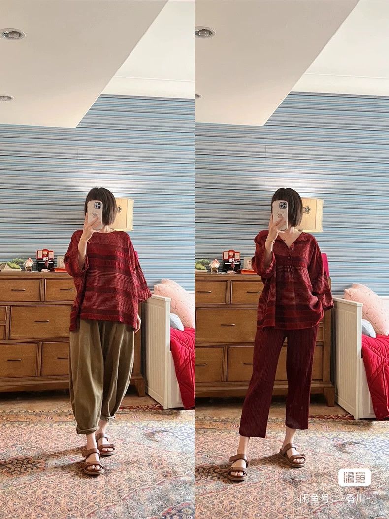 Issey Miyake Issey Miyake size:2 Deep brick red pleated top T-shirt Size XS / US 0-2 / IT 36-38 - 9 Thumbnail