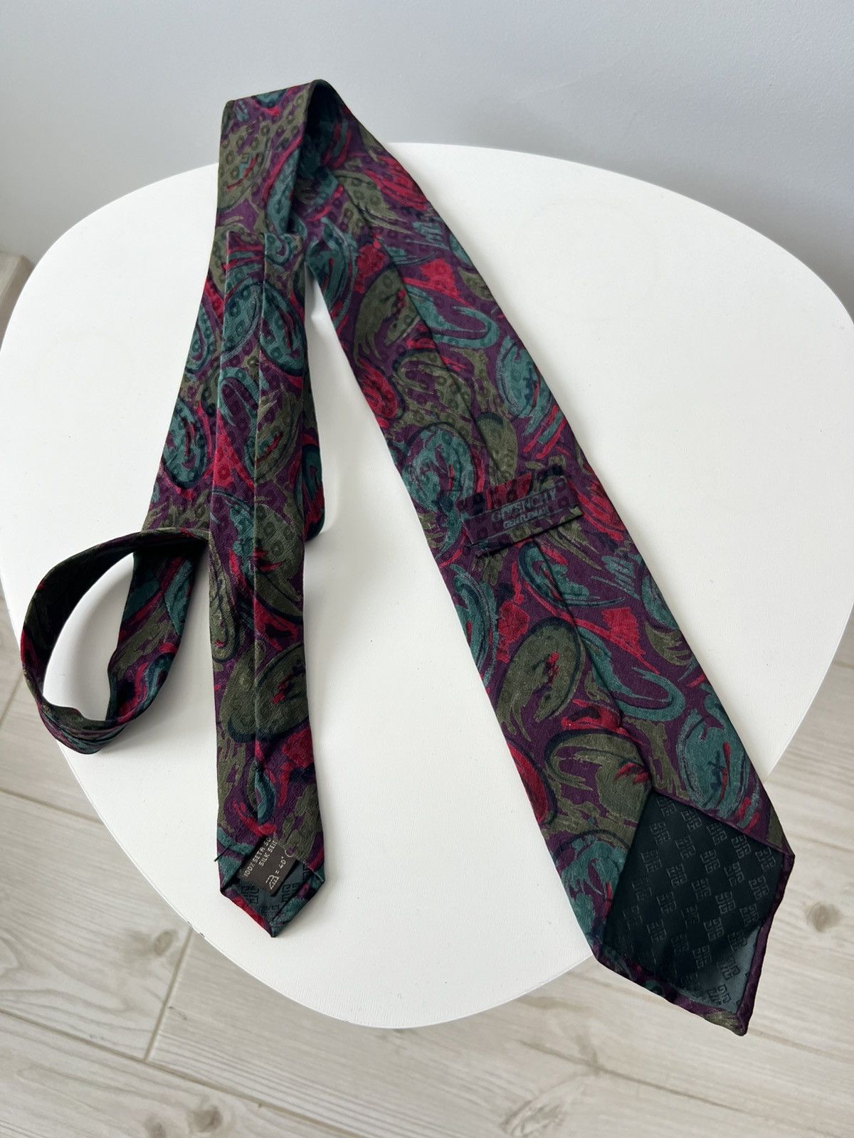 Givenchy Vintage GIVENCHY Gentleman Silk Tie Paisley Print Size ONE SIZE - 4 Thumbnail