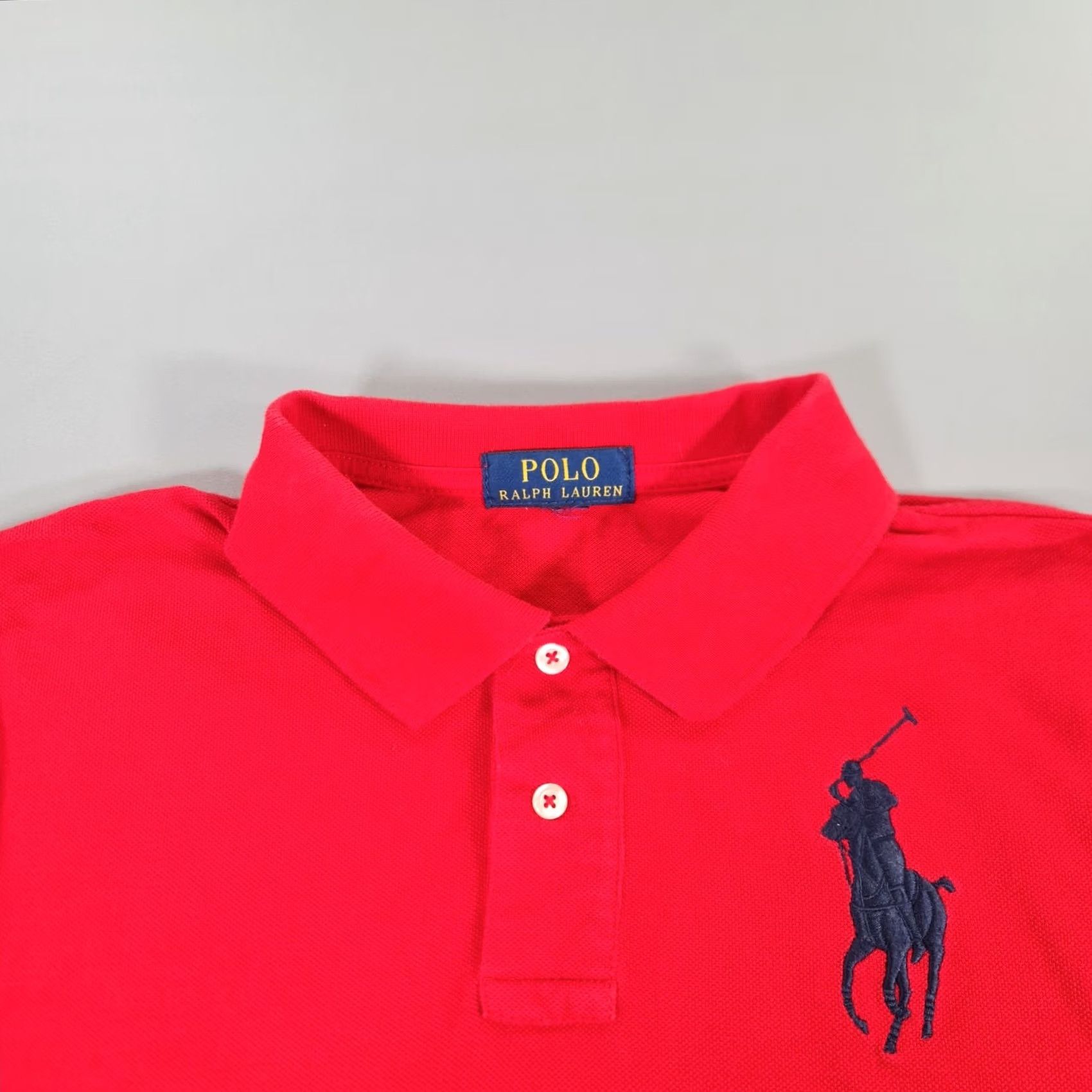 Polo Ralph Lauren Polo Ralph Lauren Polo Shirt Red XS Long Sleeves Pique Cotton Logo Button Collared Mens Shirt Size US XS / EU 42 / 0 - 2 Thumbnail
