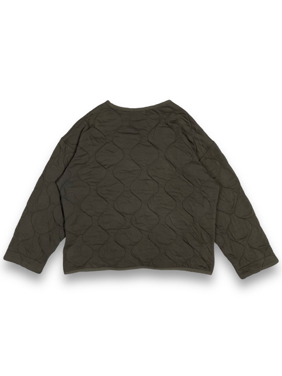 Issey Miyake Japanese Brand Lepsim Quilted Army Green Softshell Cardigan Size US M / EU 48-50 / 2 - 2 Thumbnail