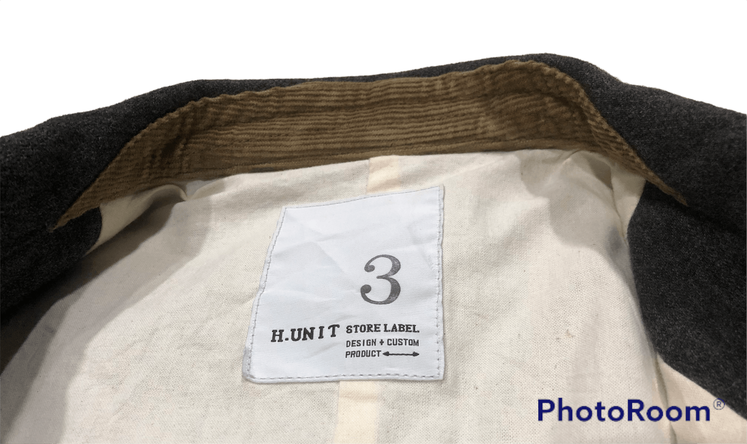 Harris Tweed H.UNIT Store Label Natural Broken Twill Wool Hunting Jacket Size US L / EU 52-54 / 3 - 8 Thumbnail