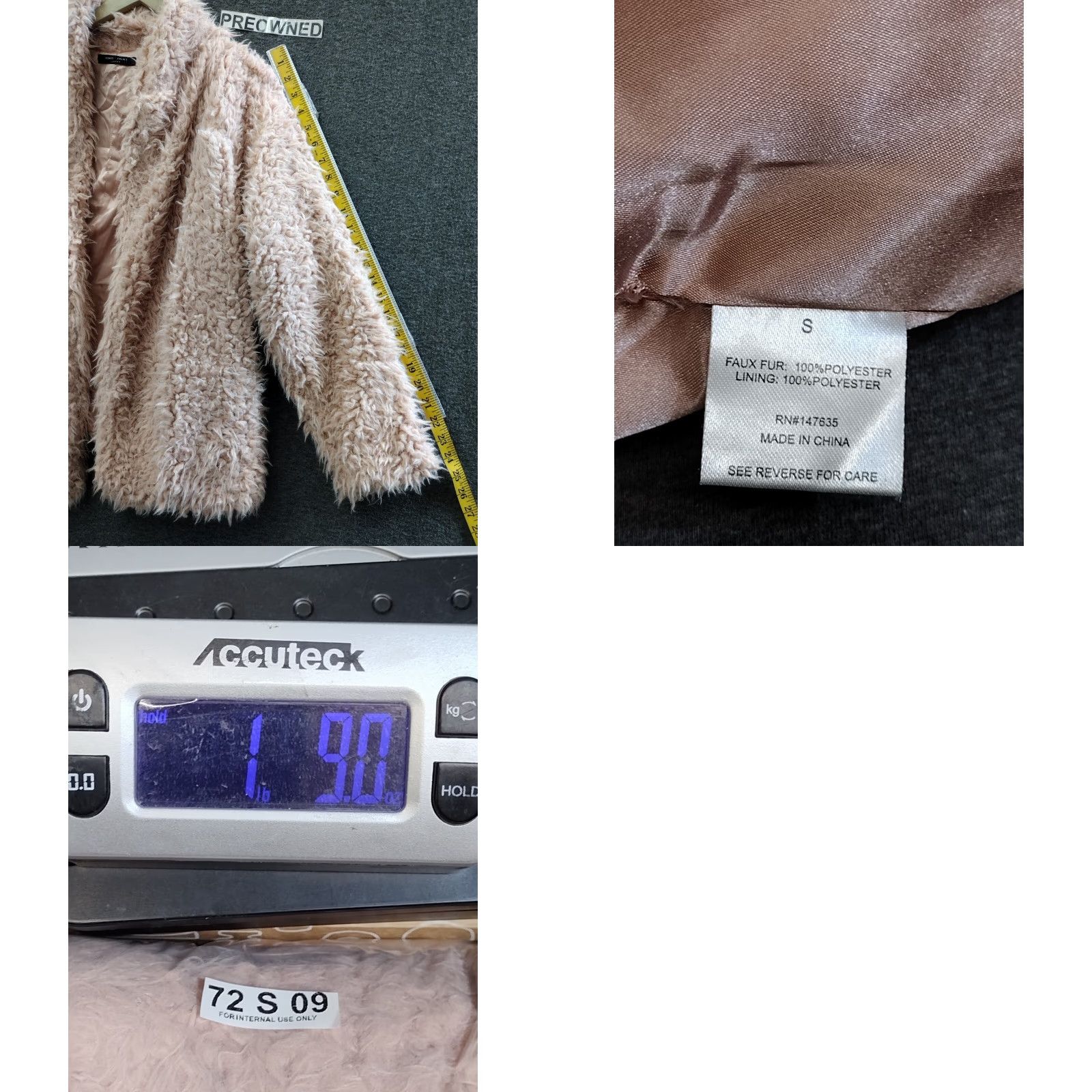 Vintage Romeo & Juliet Couture Jacket Women Faux Fur Beige Small Lining Polyester Fur Trim Casual Party/Cocktail Blended Fabric Lightweight Short Size S / US 4 / IT 40 - 8 Thumbnail