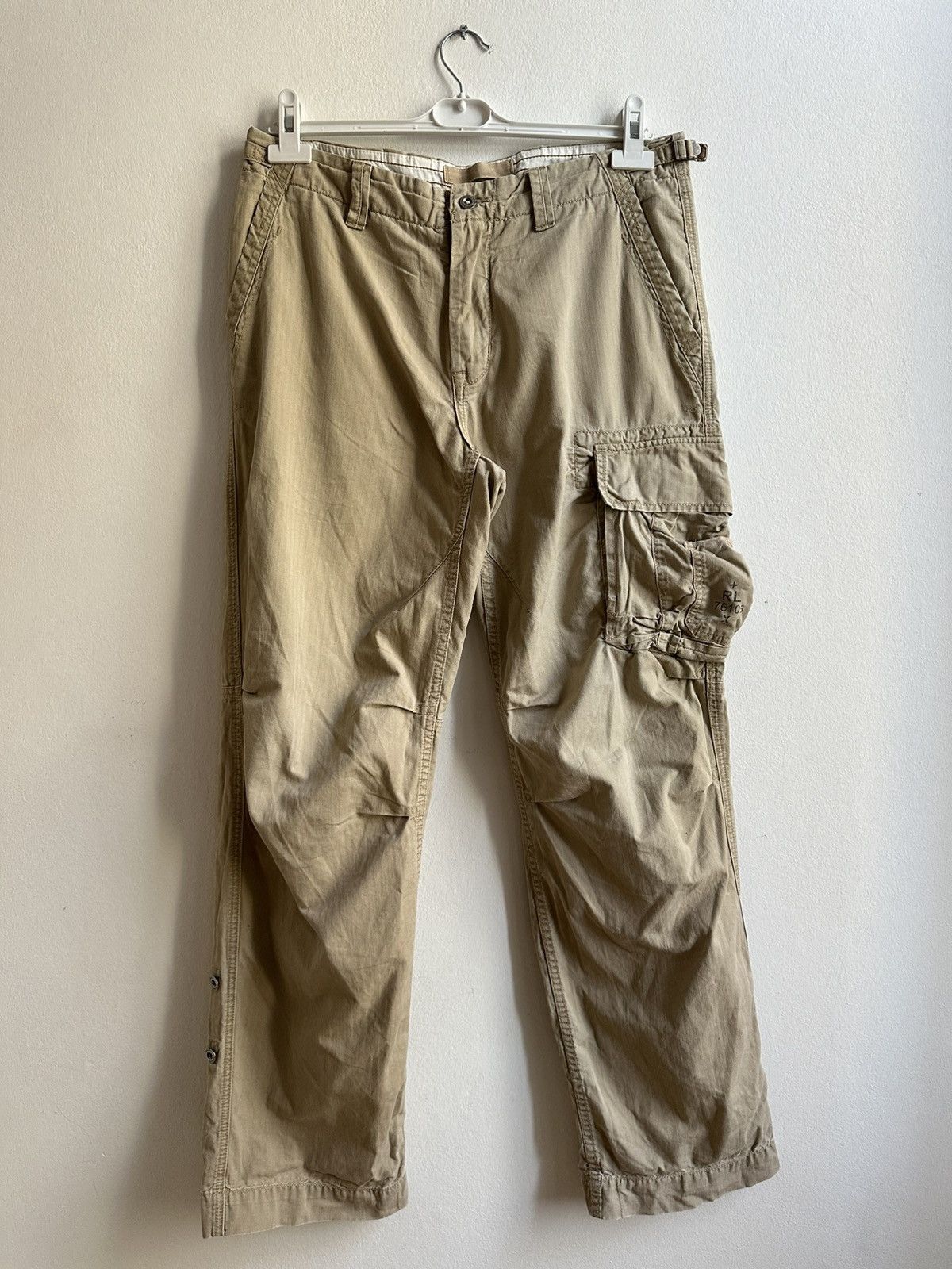Polo Ralph Lauren Polo Ralph Lauren Vintage Baggy Army Style Cargo Pants Size US 33 - 1 Thumbnail