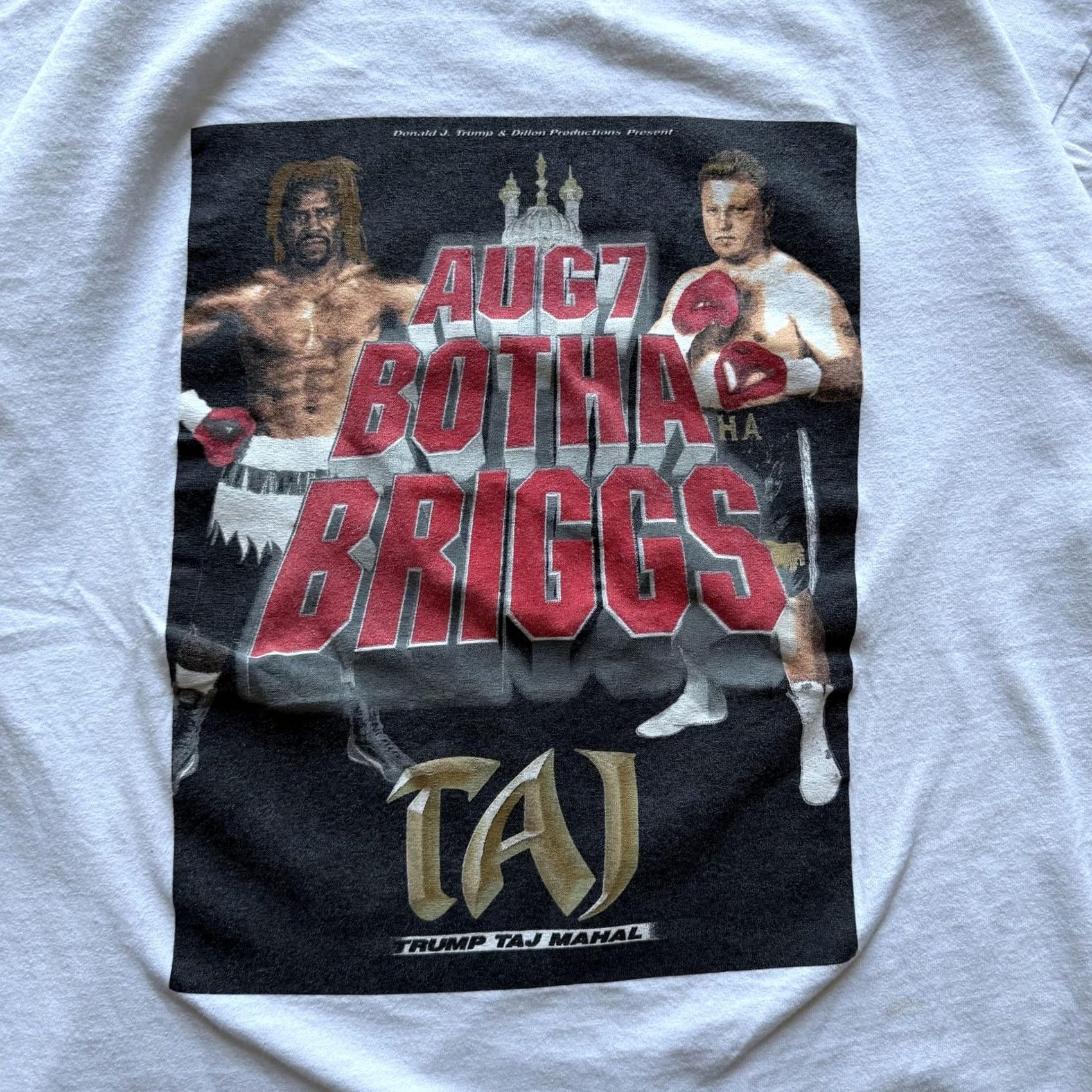 Gildan VINTAGE Botha Shanon Briggs Boxing Graphic Shirt XL White 90s Taj Mahal Tee Size US XL / EU 56 / 4 - 4 Thumbnail