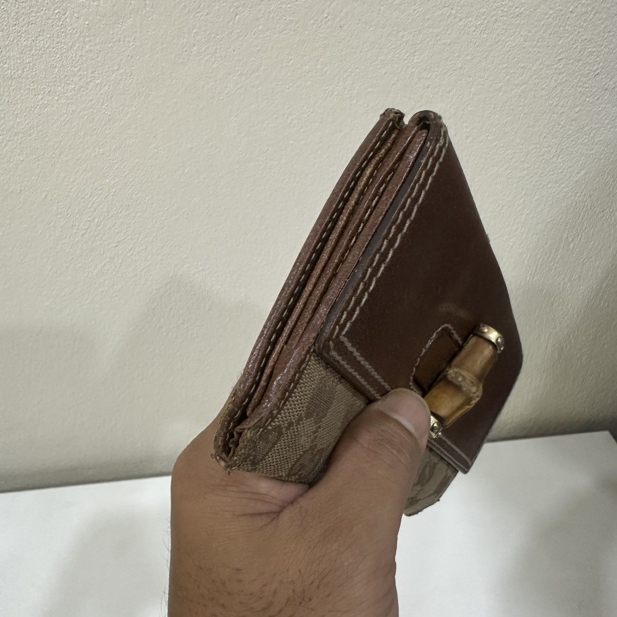 Gucci ‼️LASTDROP‼️ AUTHENTIC GUCCI BAMBOO CANVAS LONG WALLET PURSES Size ONE SIZE - 3 Thumbnail