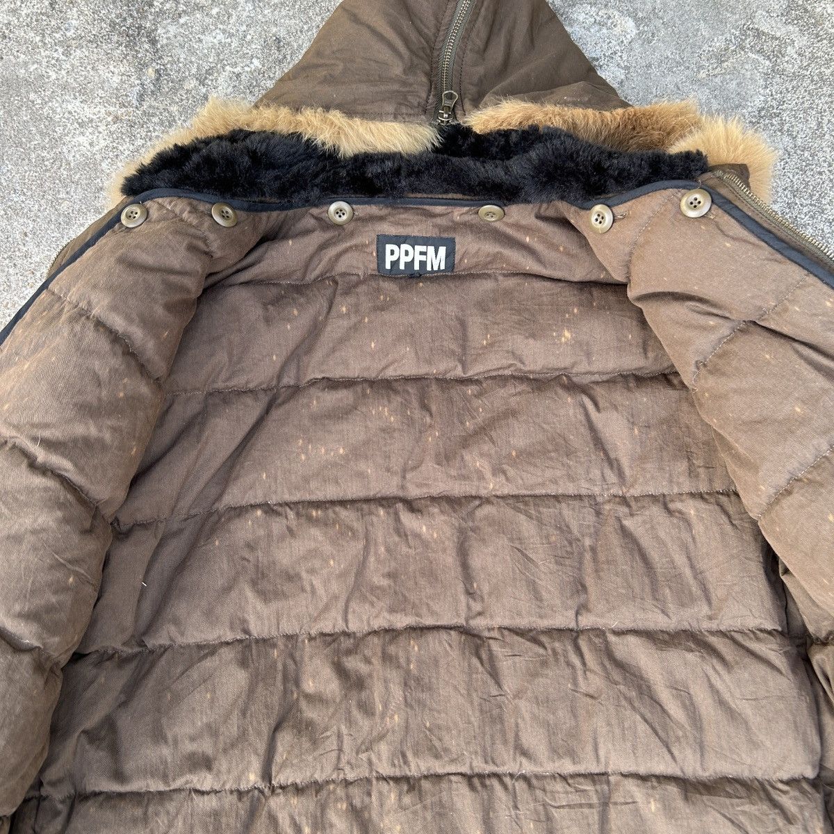 If Six Was Nine × Le Grande Bleu (L.G.B.) × PPFM Vintage PPFM Fur Parka Jacket 🧥 Size US M / EU 48-50 / 2 - 8 Thumbnail