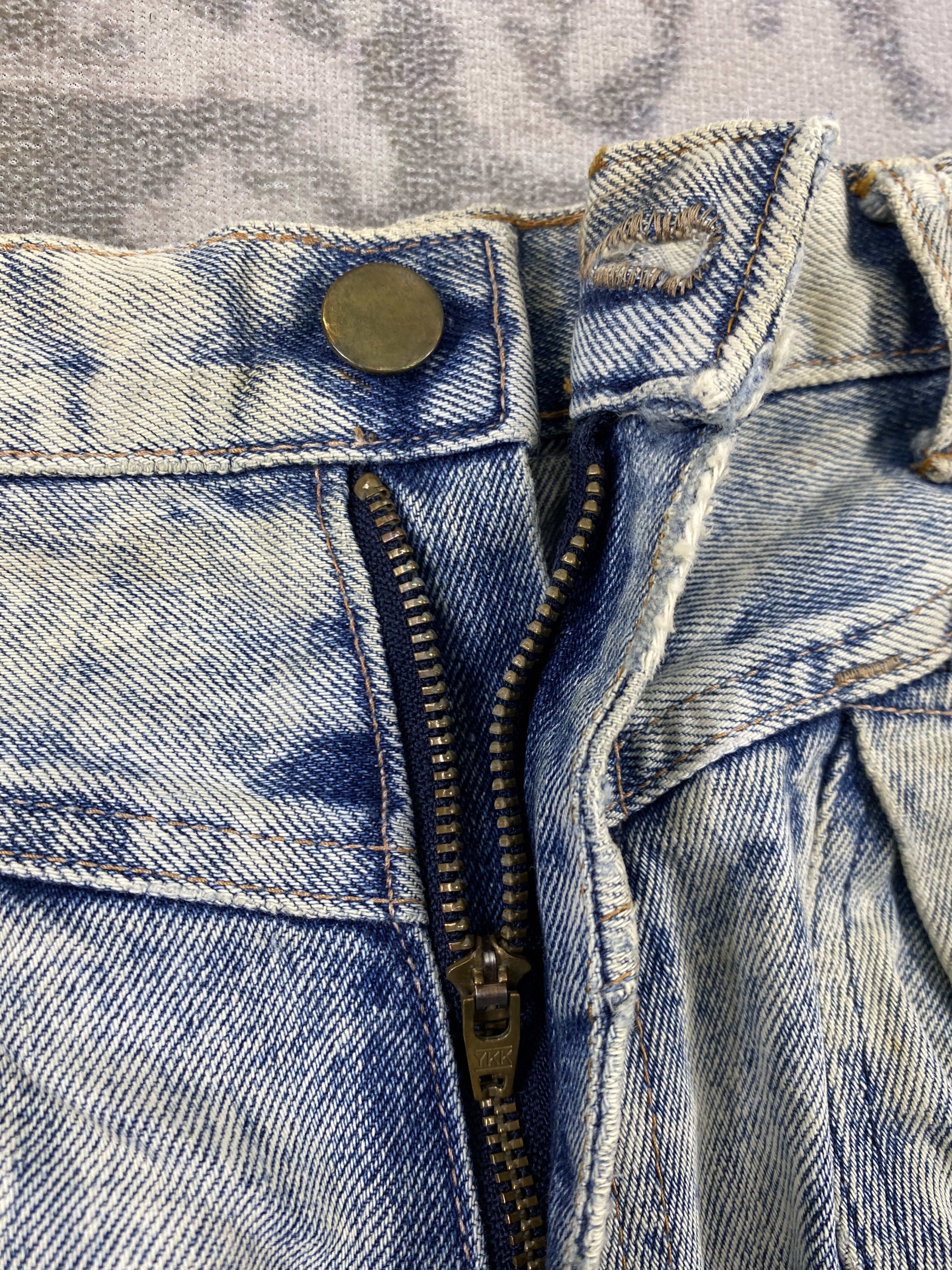 Japanese Brand Distressed Blue Vintage Baggy Jeans 33x27 Denim- JN3750 Size US 33 - 6 Thumbnail