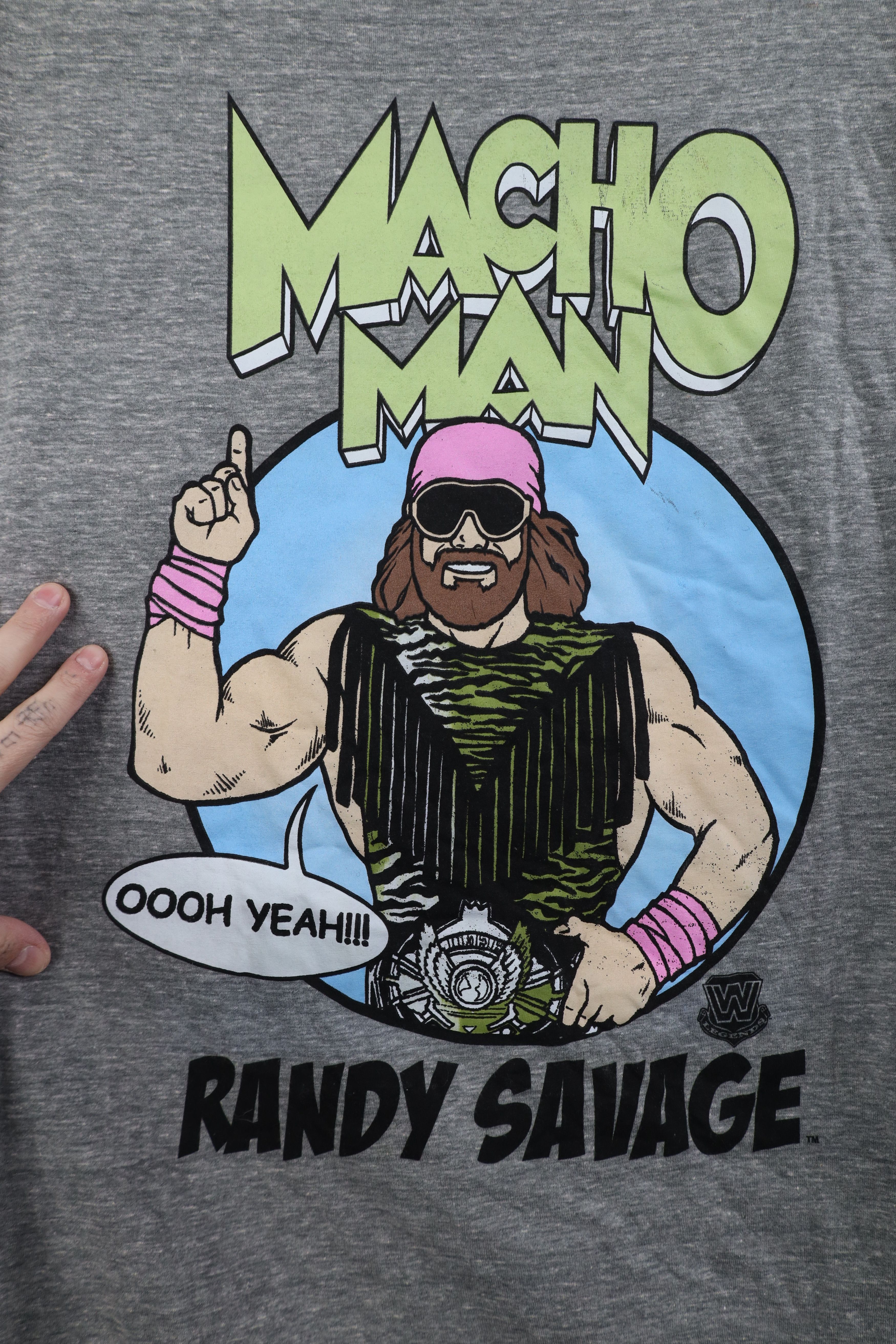 Vintage Deadstock Y2K Retro WWE WWF Man Randy Savage T-Shirt Gray Size US L / EU 52-54 / 3 - 8 Thumbnail