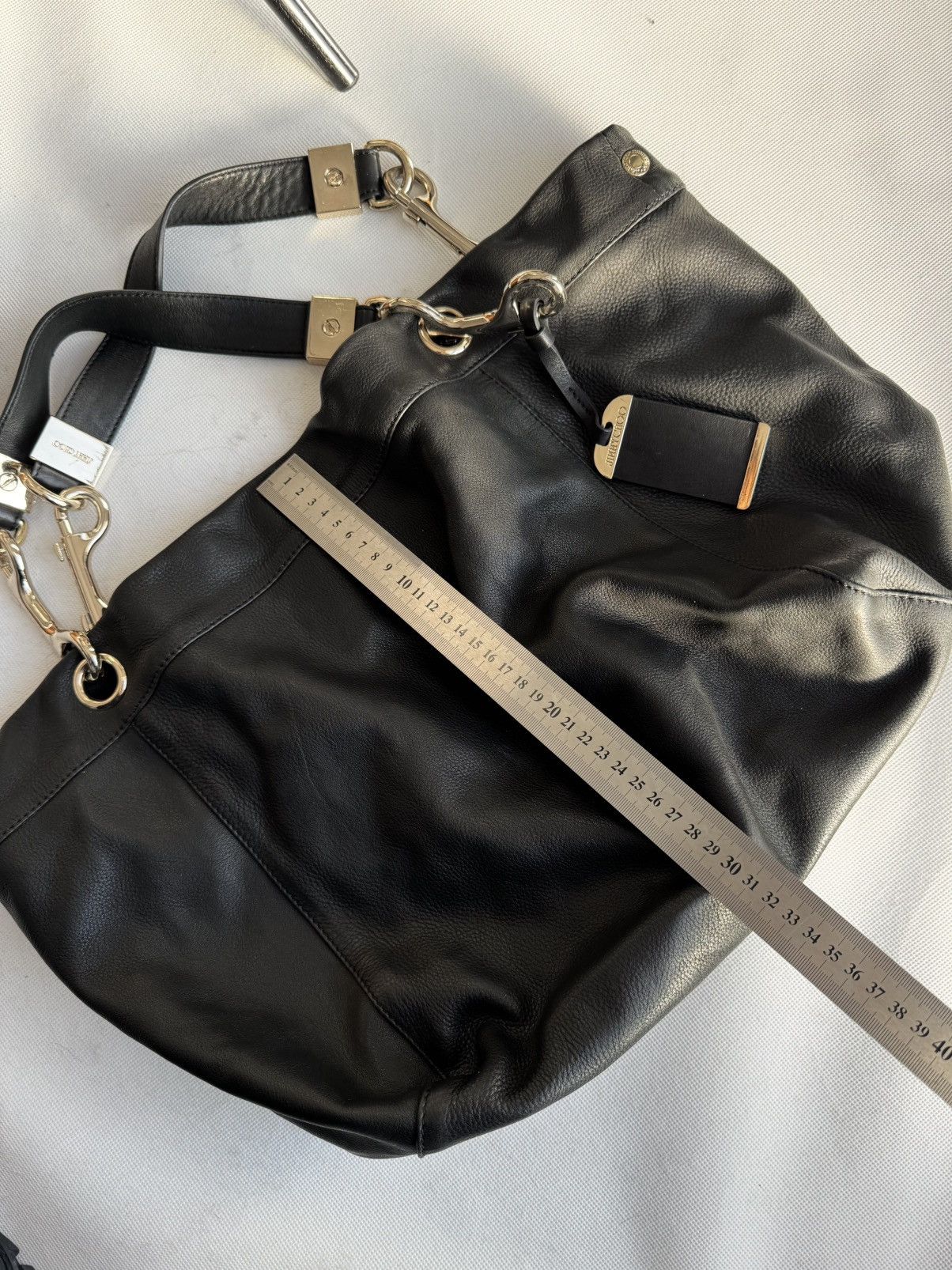 VINTAGE JIMMY CHOO Genuine Leather BALENCIAGA STYLE CITY BAG