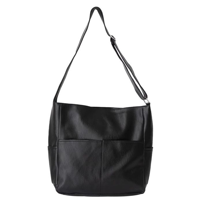 Bag Black PU Leather Over Shoulder Bag / Messanger Bag Grailed