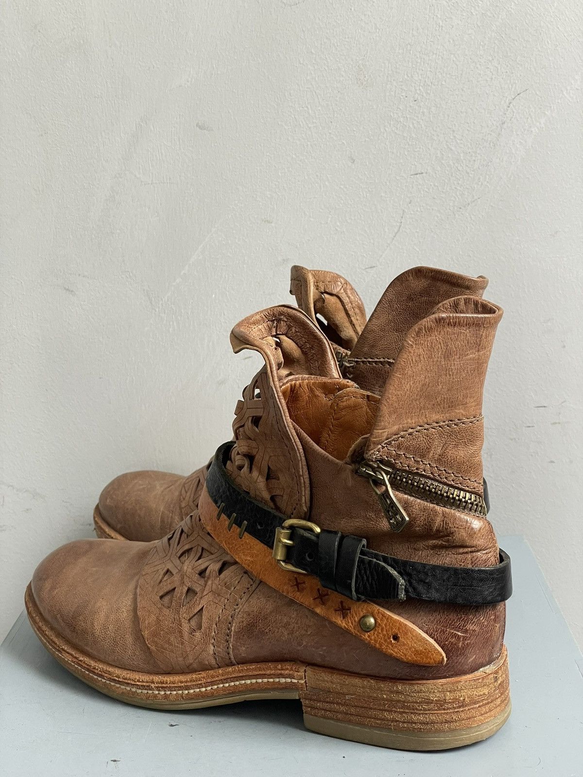 A.S.98 Rare tornado A.S. 98 GUIDI style boots zipper Size US 7 / EU 40 - 5 Thumbnail