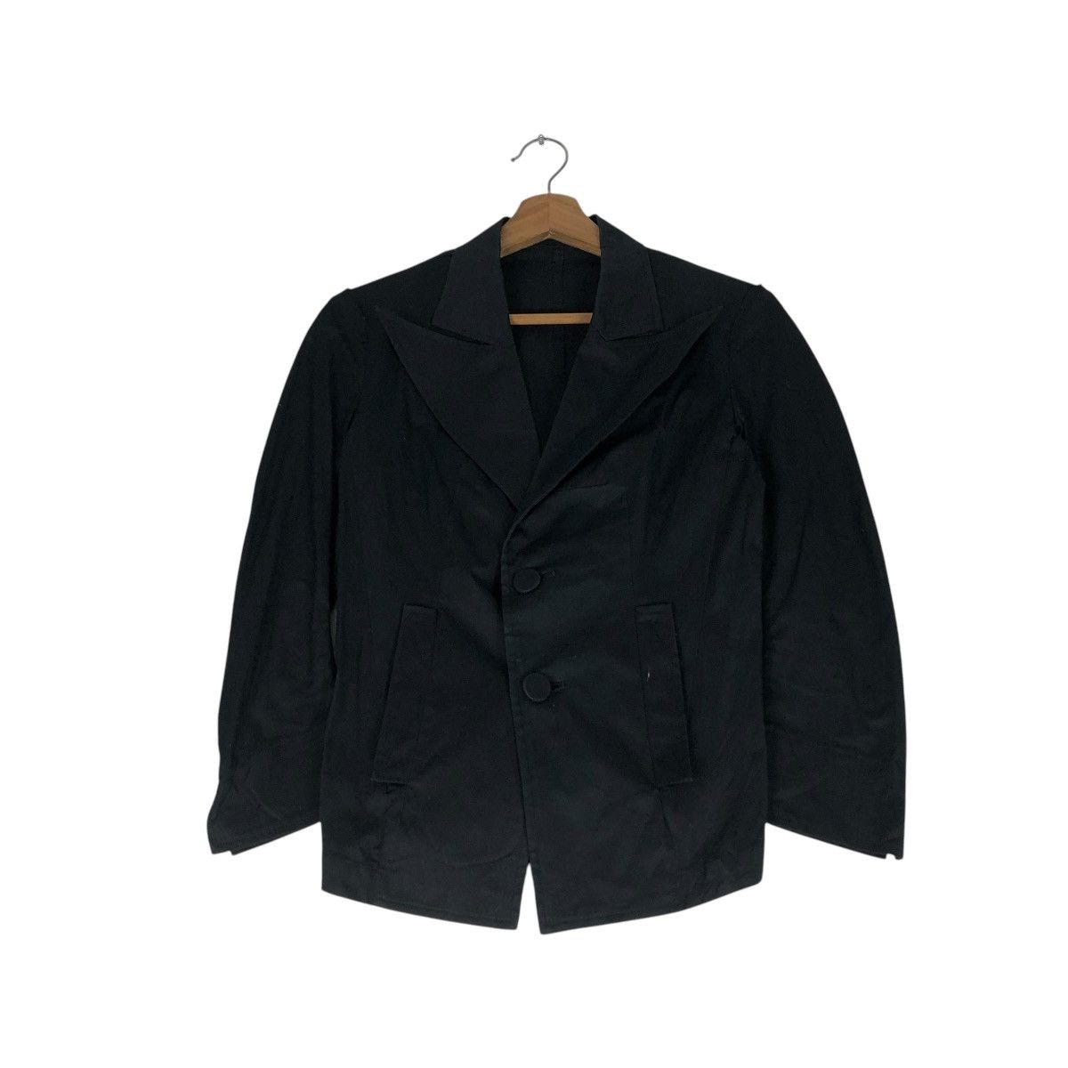 Yohji Yamamoto 🔥CROPPED COATS JACKET YOHJI YAMAMOTO RICH BLACK Size XS / US 0-2 / IT 36-38 - 2 Thumbnail