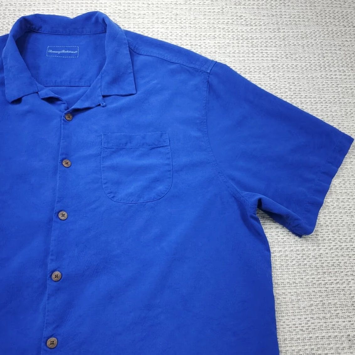 Tommy Bahama Tommy Bahama Shirt Mens L Silk Hawaiian Ghost Palms Casual Button-Up Short Sleeve Floral Size US L / EU 52-54 / 3 - 2 Thumbnail