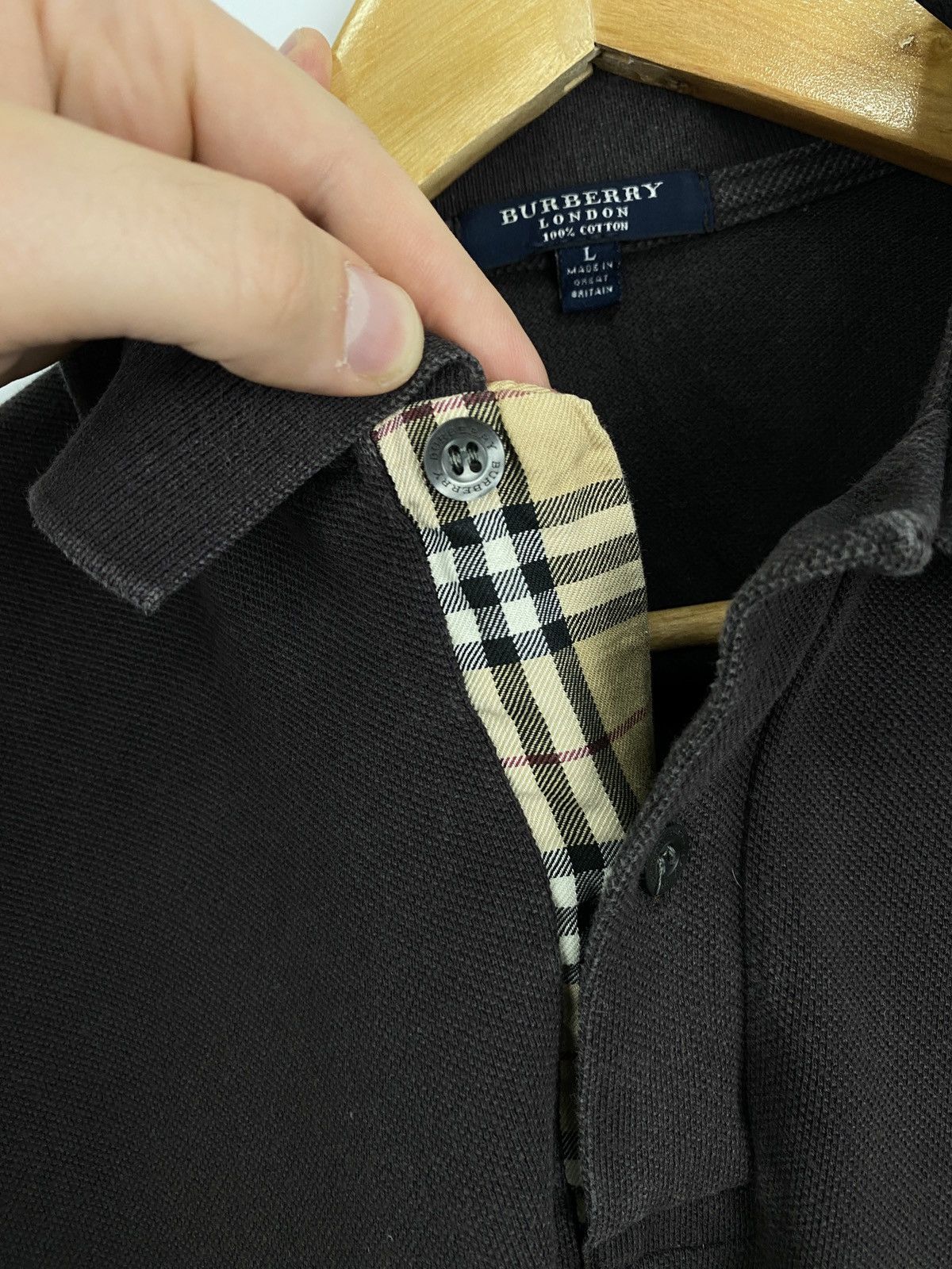 Burberry 🇬🇧 Vintage 90s Burberry London Polo T-Shirt Retro Rare Hype Size US L / EU 52-54 / 3 - 6 Thumbnail