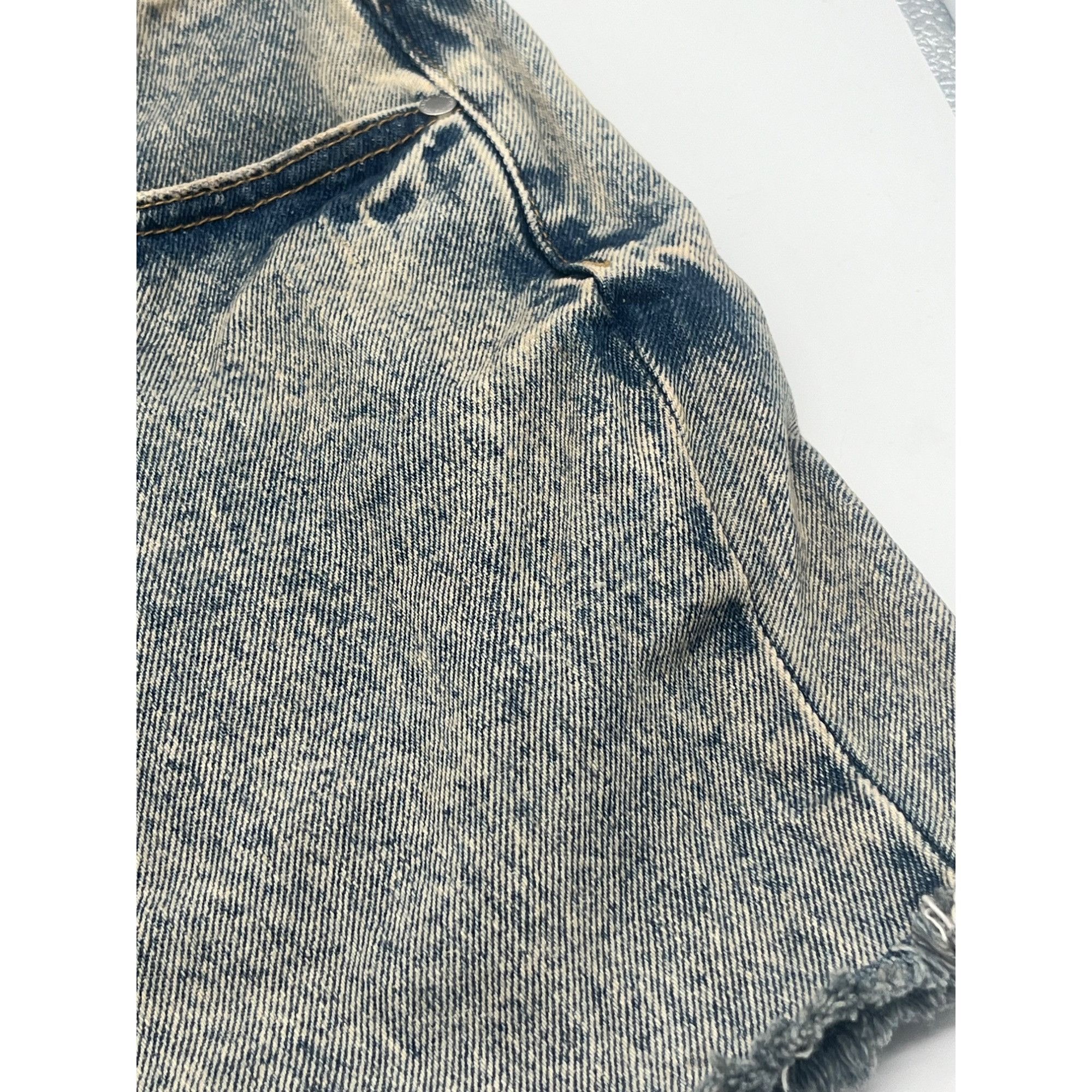 Other PTCL High Waist Exposed Button Fly Denim Cutoff Shorts, Indi Size 30" / US 8 / IT 44 - 3 Thumbnail