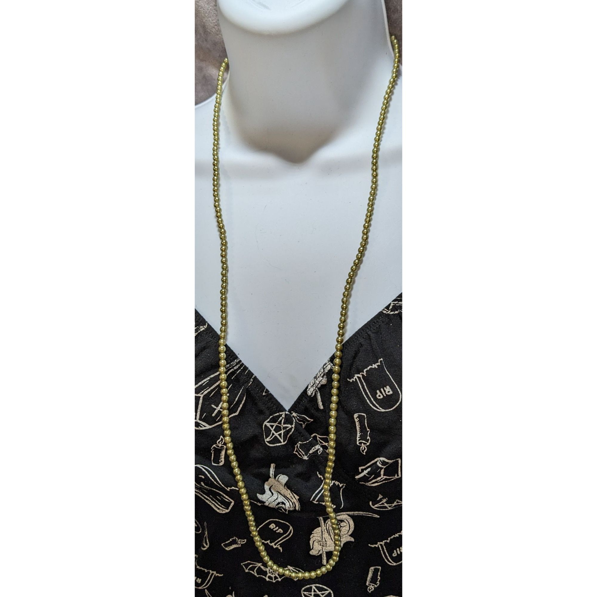 Other Vintage Gold-Tone Beaded Necklace Size ONE SIZE - 2 Thumbnail