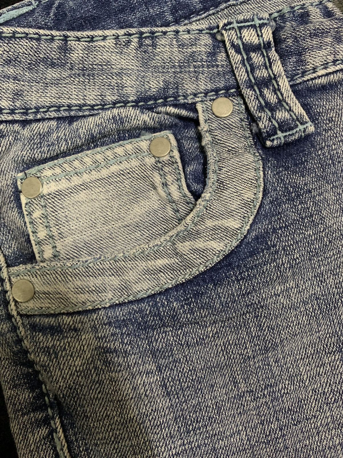 Japanese Brand Vintage Japanese OO Lala Sasson Blue Washed Flare Jeans Size 26" / US 2 / IT 38 - 5 Thumbnail