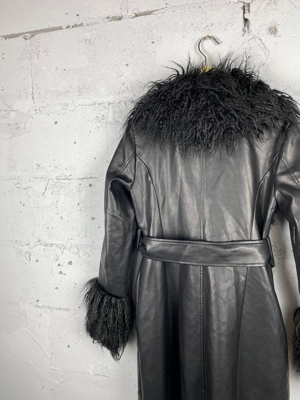 20471120 Avant Garde Leather Fur Black Opium Y2K Coat Grunge Size US S / EU 44-46 / 1 - 8 Thumbnail