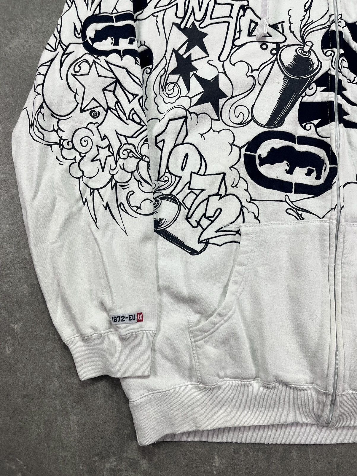 Ecko Unltd. Ecko Unltd. Mega Baggy Printed Zip Hoodie 3XL Rare Size US XXL / EU 58 / 5 - 4 Thumbnail