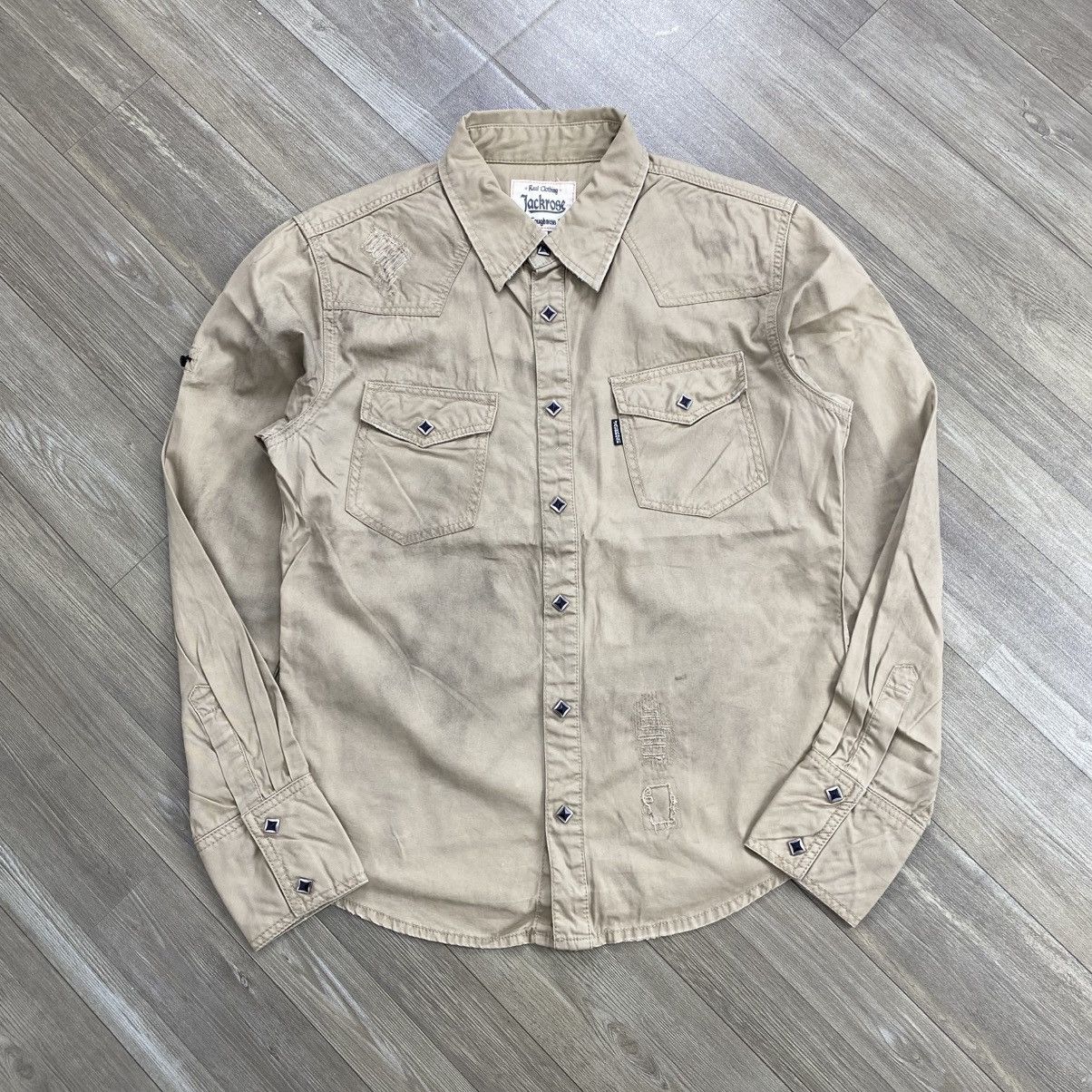 JACKROSE 2000s Jackrose Distressed Hysteric Glamour Lgb Western Shirt Size US M / EU 48-50 / 2 - 1 Thumbnail