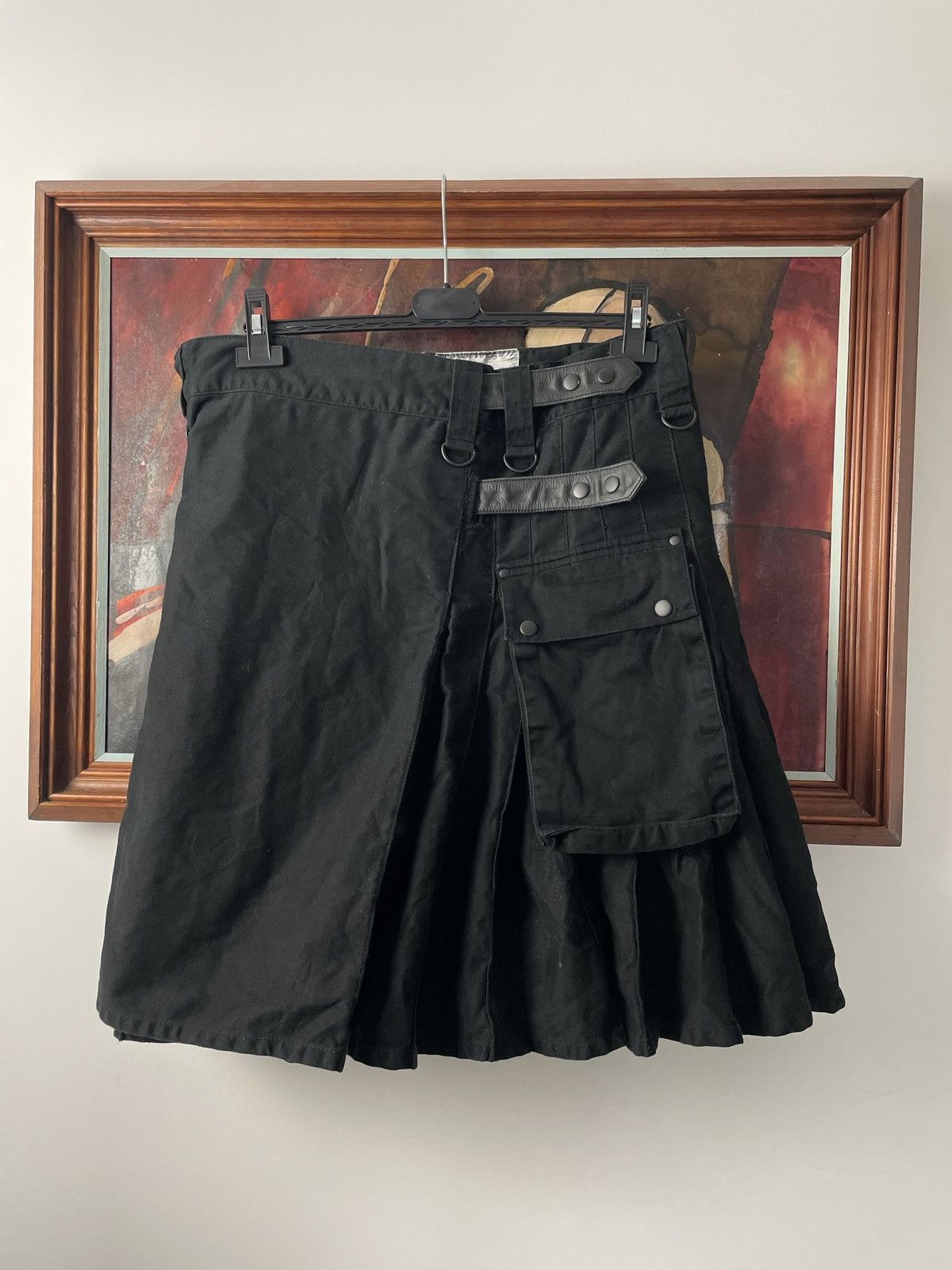 image of Y2K Black Goth Skirt Avant Garde Japanese Hype, Men's (Size 31)