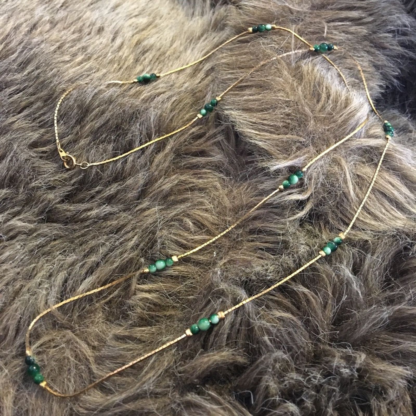 Vintage Vintage 80s beaded gold tone chain necklace Size ONE SIZE - 6 Thumbnail