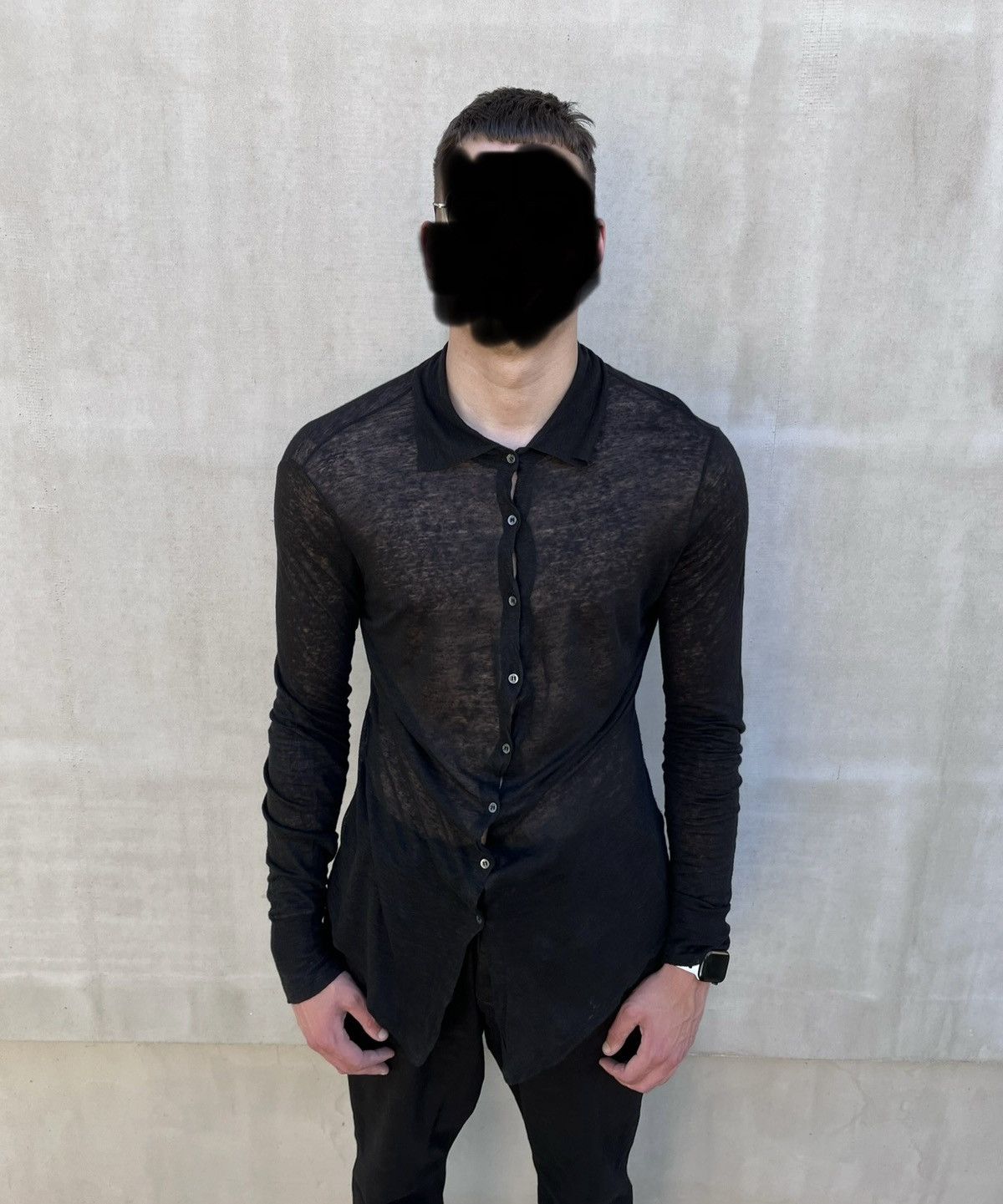 C.P. Company C.P. Company Sheer Longline Linen Shirt Black Size L Size US L / EU 52-54 / 3 - 2 Thumbnail