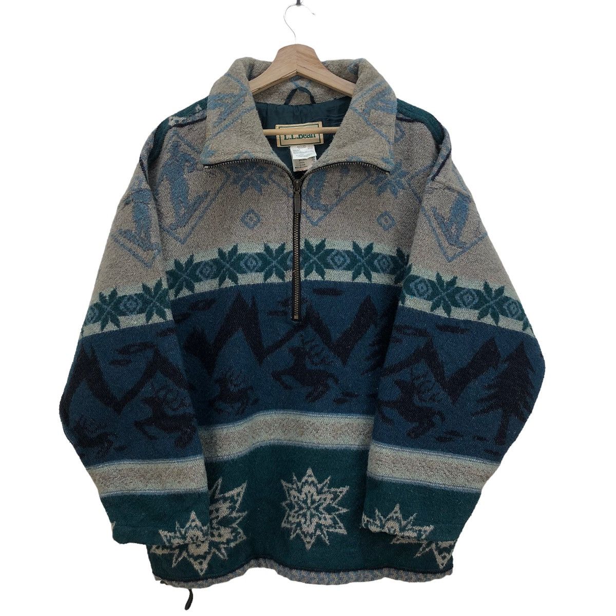 L.L. Bean 🔥Vintage LL Bean Aztec Full Print Story On Jacket Size US M / EU 48-50 / 2 - 4 Thumbnail