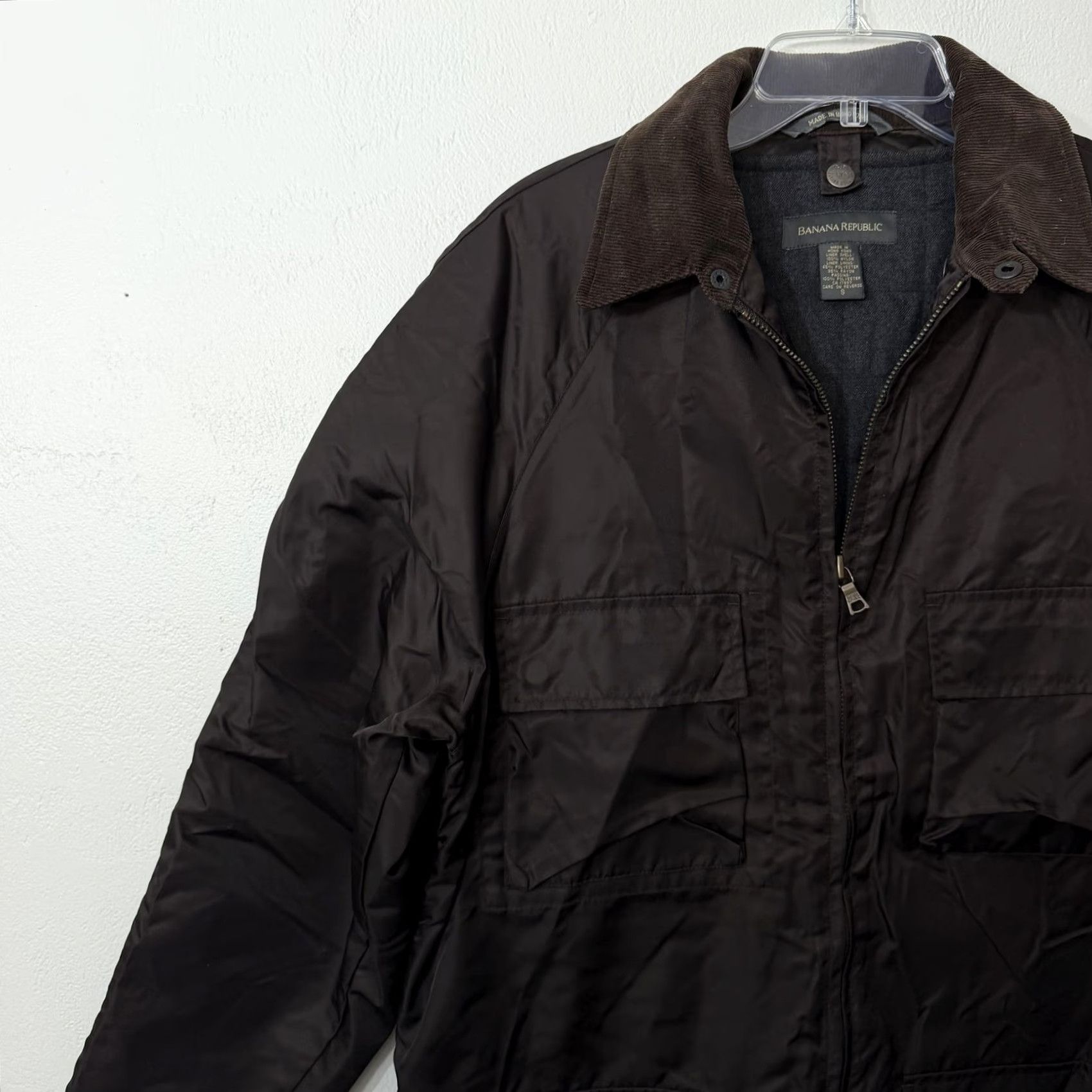 Banana Republic VINTAGE Banana Republic Coat Parka Mens Small Brown Nylon Quilted Insulated Padded Zip Full Zip Lined Pocketed Ocean? Size US S / EU 44-46 / 1 - 6 Thumbnail