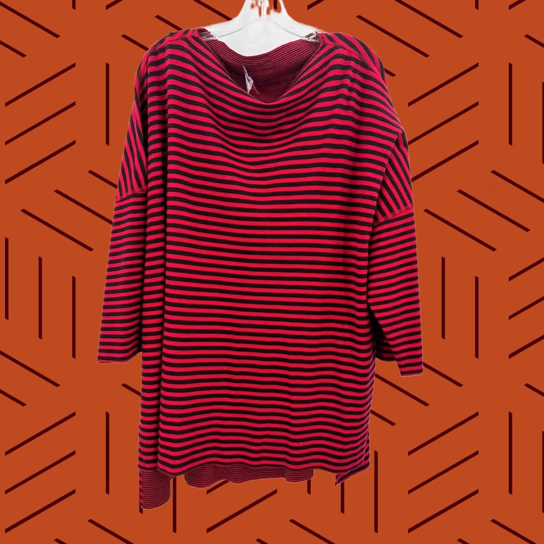 Pinko Pre-Owned Iridium Pink Stripe Tunic Blouse XL Plus Size Size XL / US 12-14 / IT 48-50 - 1 Thumbnail
