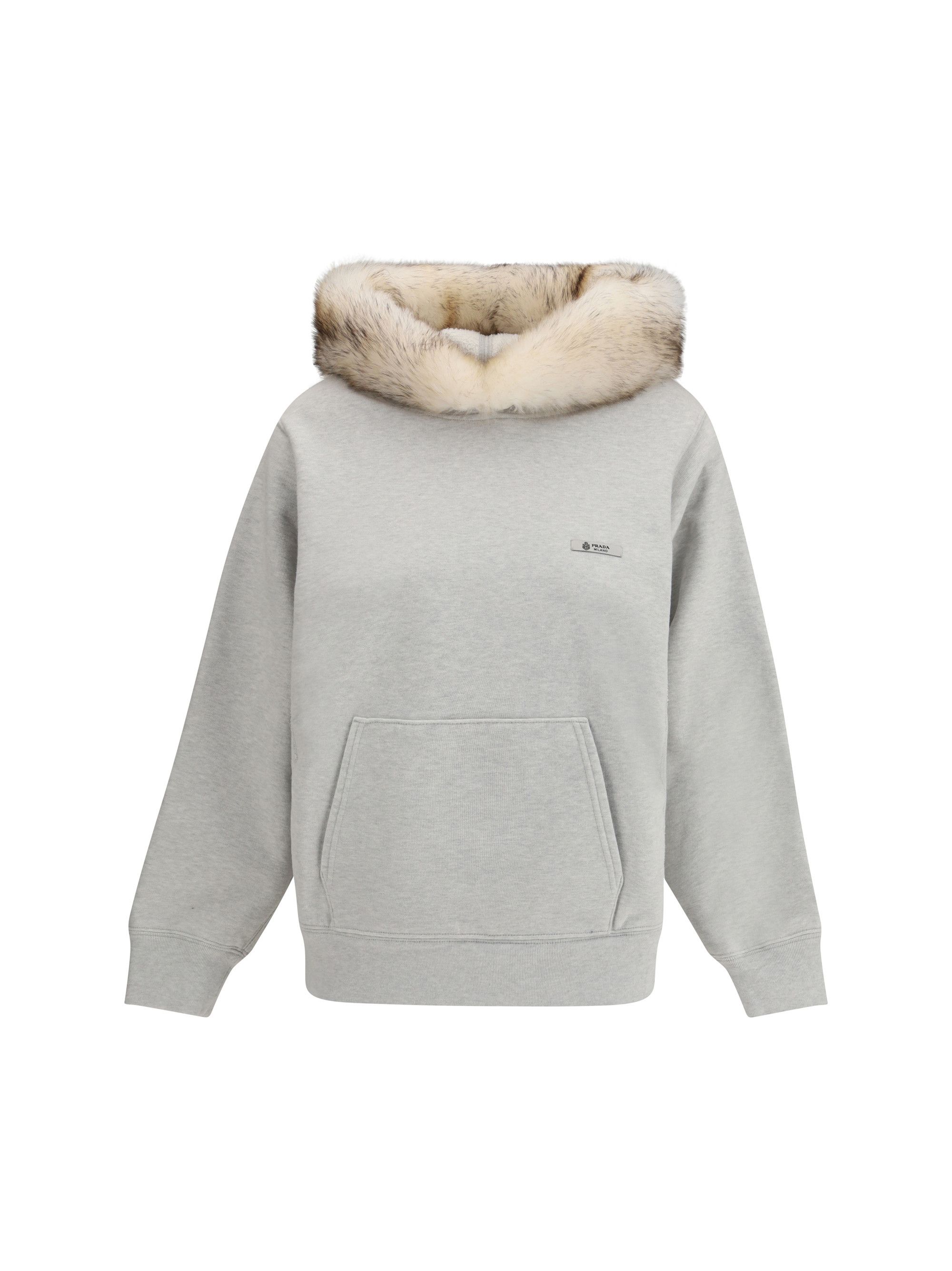 Prada Hoodie features a hood lined in shearling Size XS / US 0-2 / IT 36-38 - 1 Thumbnail