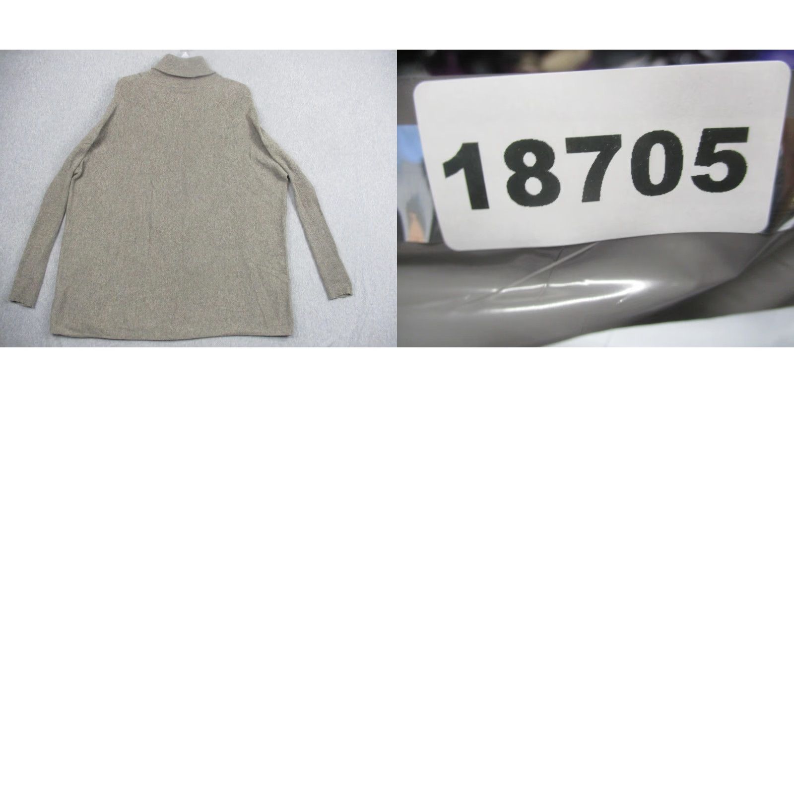 Vintage Garnet Hill Sweater Womens XS Beige Turtleneck Tunic Pockets Merino Cashmere Wool Blend Knit Long Sleeve Regular Size XS / US 0-2 / IT 36-38 - 9 Thumbnail