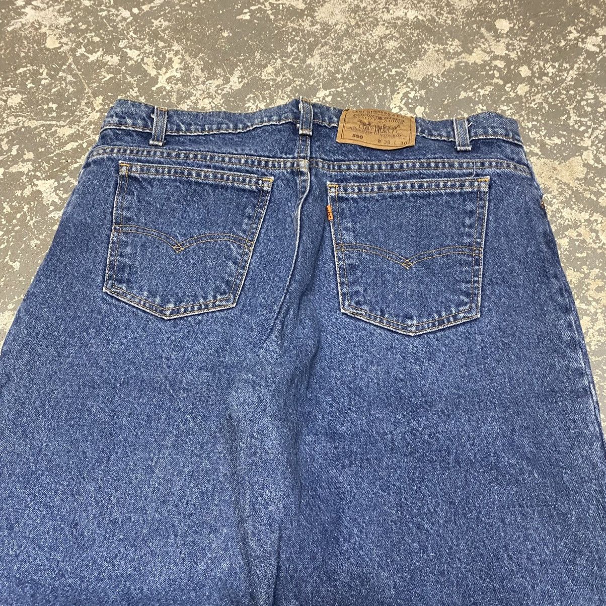 Levi's × Vintage Vintage Levi’s 550 Relaxed Fit Blue Dark Denim Jeans USA 90s Size US 36 / EU 52 - 10 Thumbnail