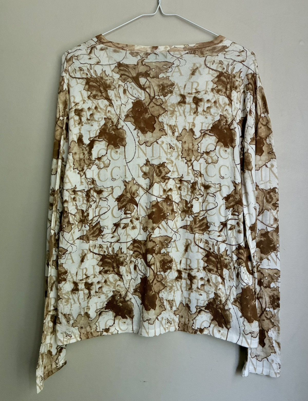 Nina Ricci Nina Ricci Autumnal Leaves/ Logo Print 2 Piece Twinset Size M / US 6-8 / IT 42-44 - 14 Thumbnail