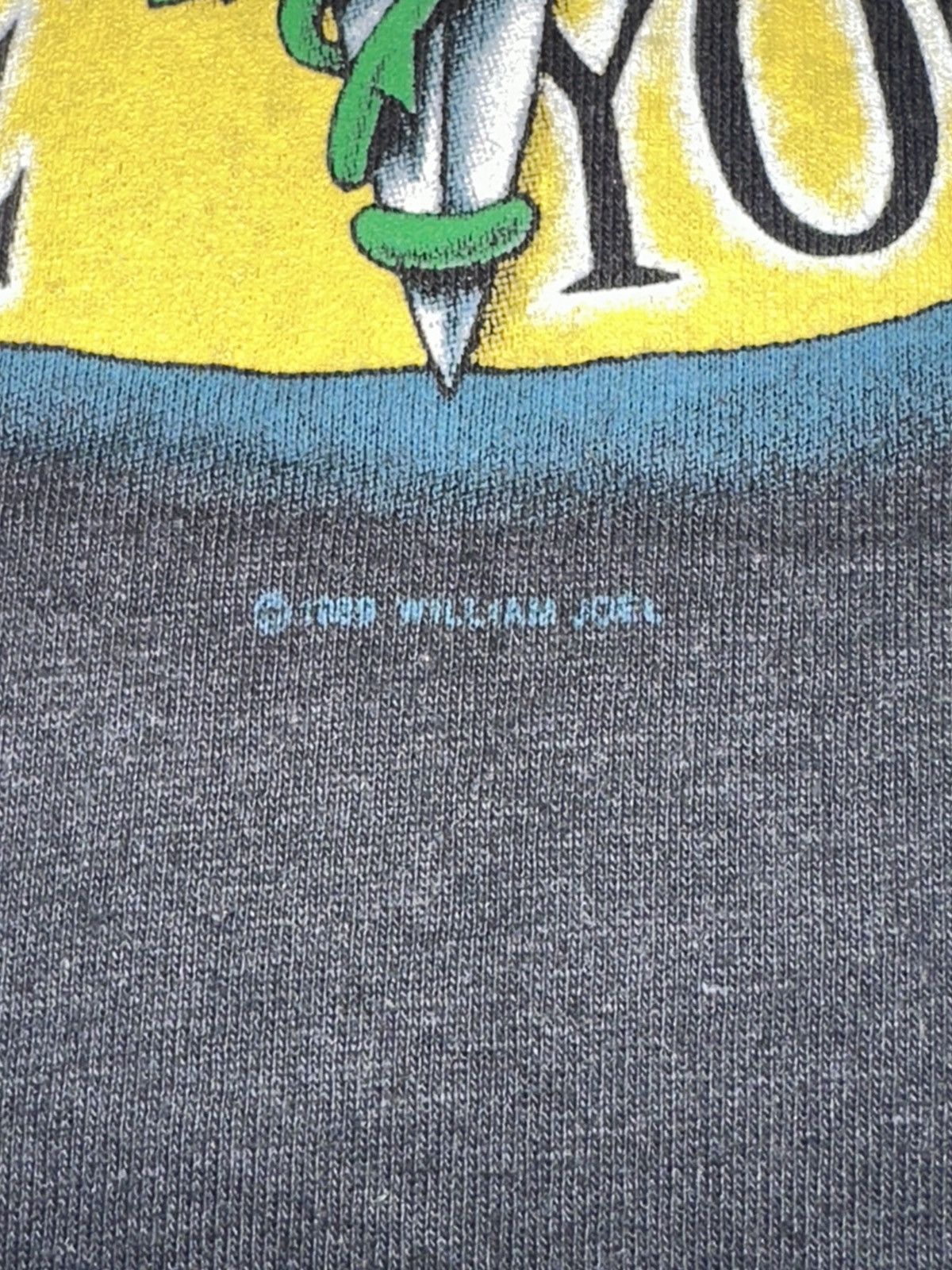 Band Tees Single Stitch Vtg 1989 BILLY JOEL Storm Front Band Tee LARGE Size US L / EU 52-54 / 3 - 7 Thumbnail