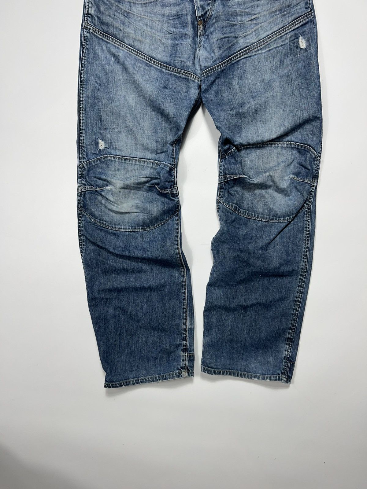 Vintage G-star Raw Distresses Baggy Double Knee Pants Jeans