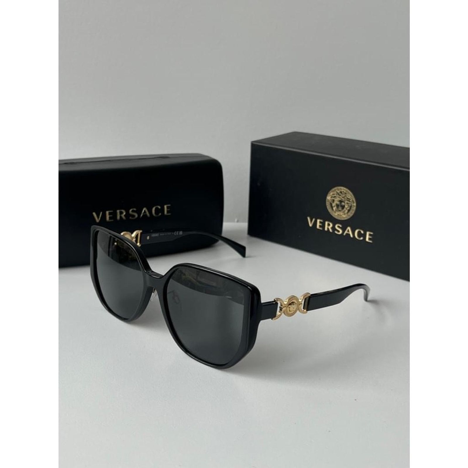 Versace NEW Versace VE4449-D Oversized Sunglasses in Black Size ONE SIZE - 3 Thumbnail