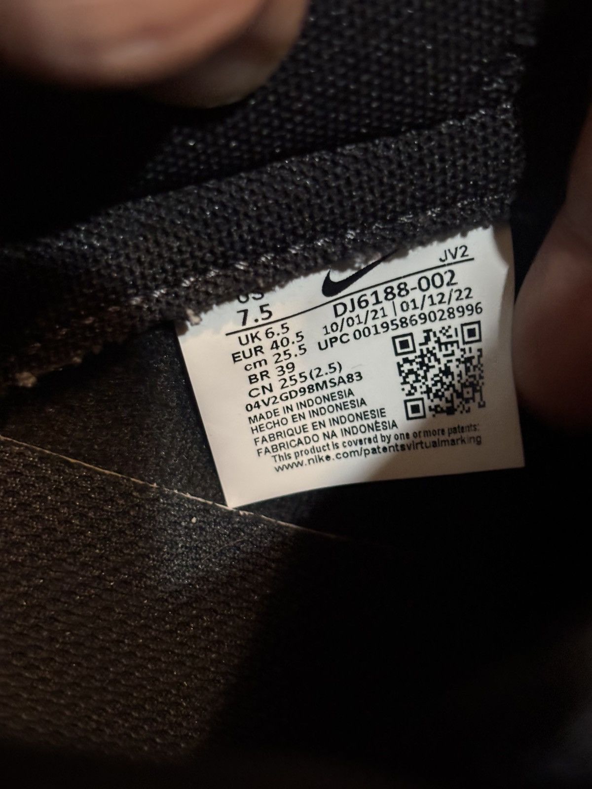 Nike Size 7.5 - Nike Dunk Low Black Panda Size US 7.5 / EU 40-41 - 10 Thumbnail