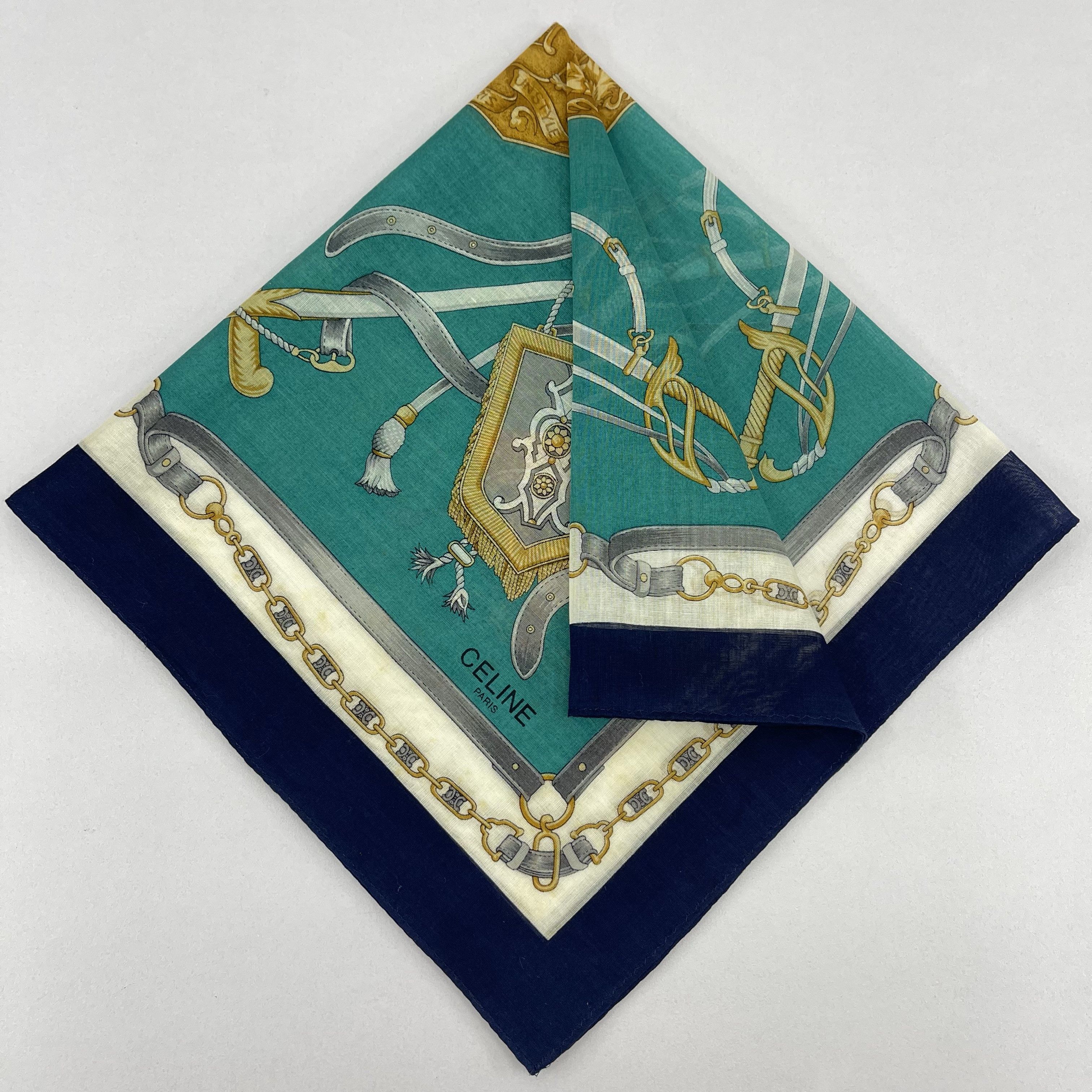 Celine × Vintage Celine 90s Handkerchief / Neckerchief / Bandana - 4196 Size ONE SIZE - 1 Thumbnail
