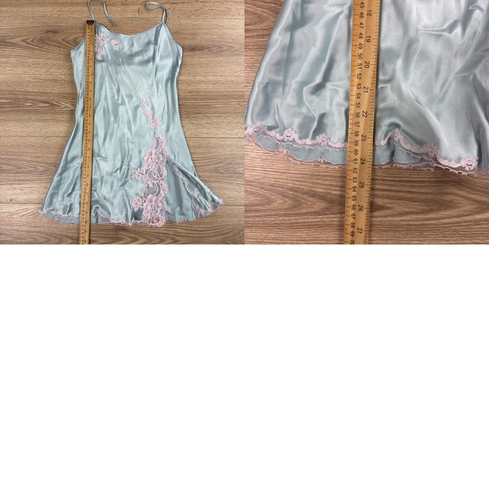 Victoria\'s Secret Angels Madison Beer Teal & Pink Lace Chemise Slip Dress  XS Womens