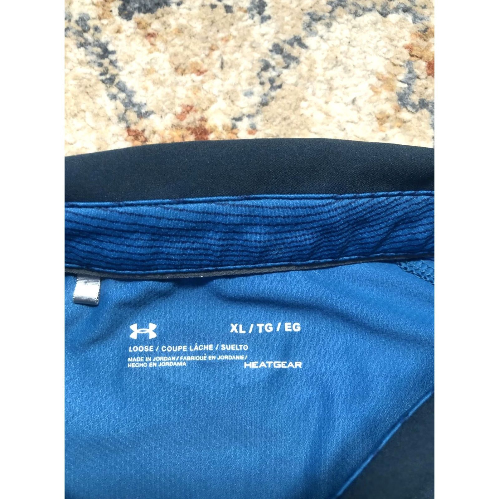 Under Armour Under Armour HeatGear Polo Shirt Mens XL Blue Stripe Short Sleeve Golf Shirt Size US XL / EU 56 / 4 - 7 Thumbnail