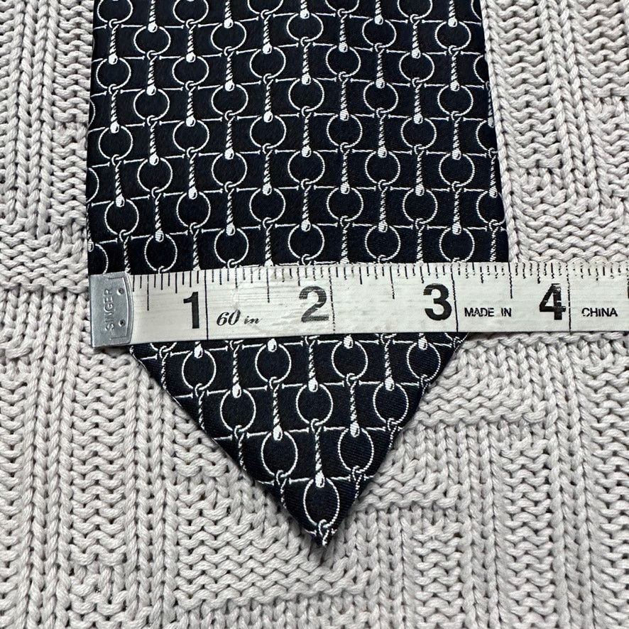 Bert Pulitzer Bert Pulitzer black equestrian bit print silk tie Size ONE SIZE - 5 Thumbnail