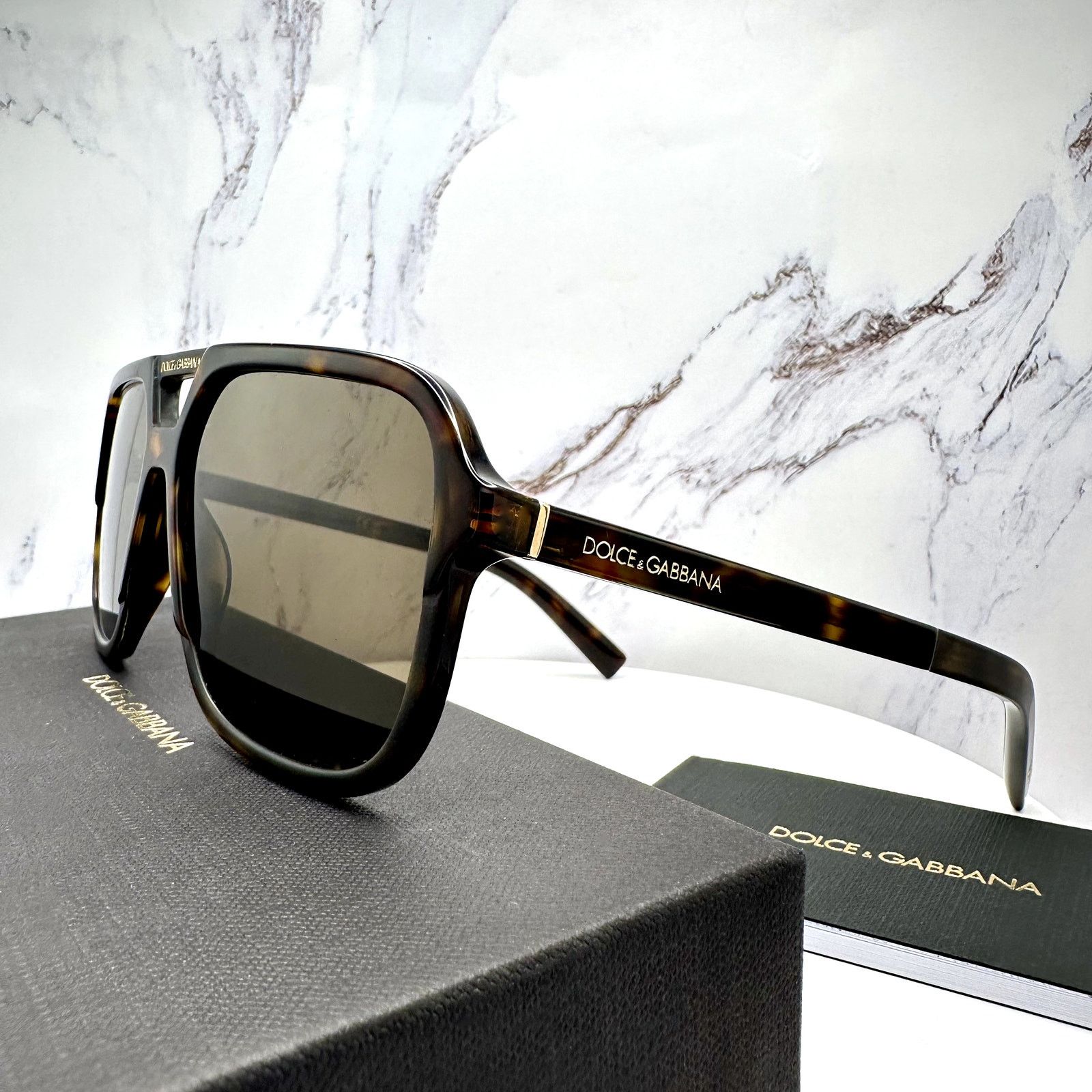 Dolce & Gabbana New Dolce & Gabbana Sunglasses Brown Aviator Pilot Gold Size ONE SIZE - 6 Thumbnail