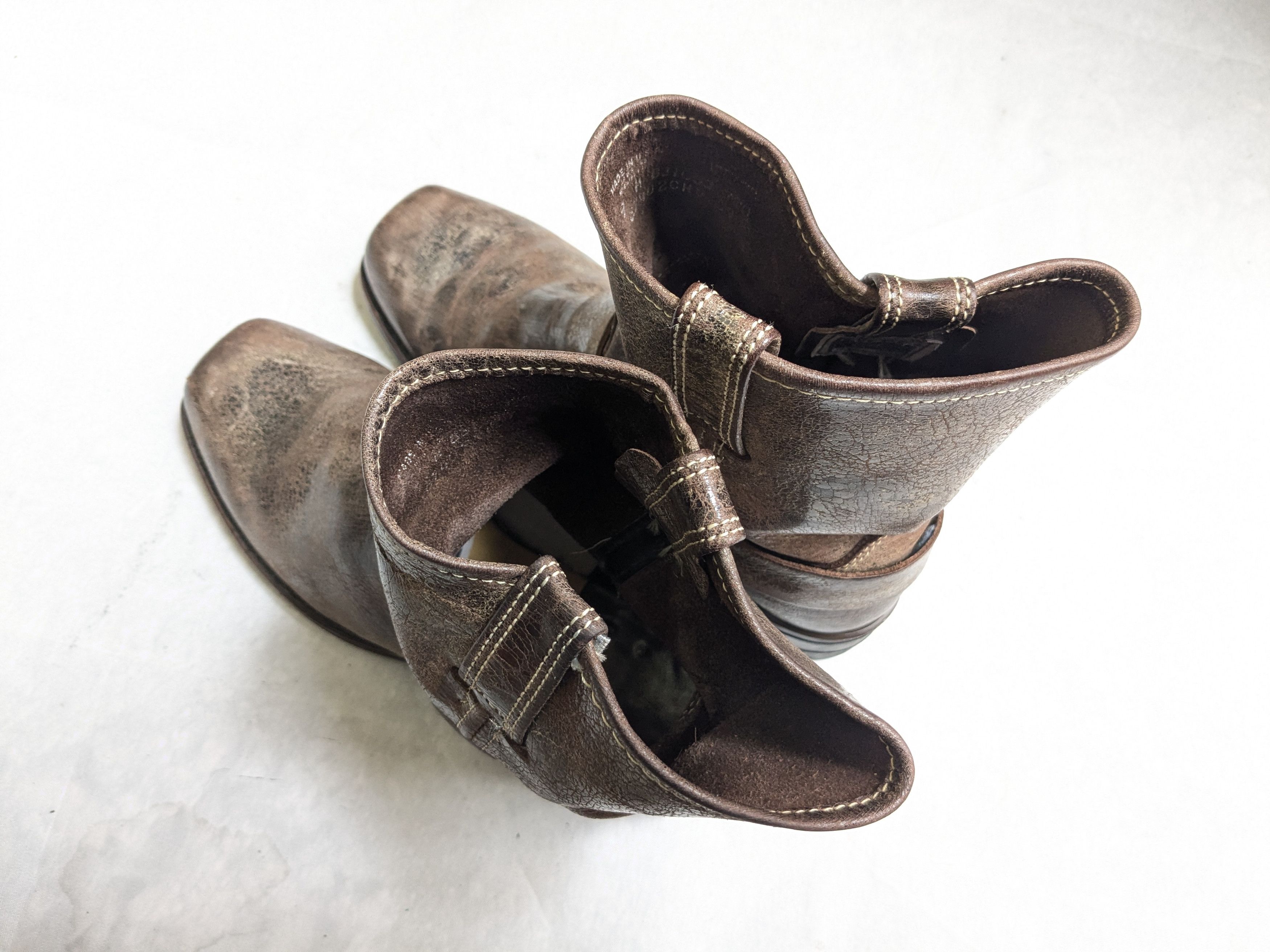 Frye Frye Harness Boots Brown Leather 9 M Buckle Size US 9 / EU 42 - 15 Thumbnail