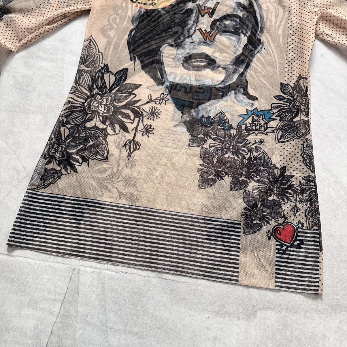 Hysteric Glamour × Undercover Mesh Top Tattoo Long Sleeve T Shirt Cop Copine JPG Vibe Size M / US 6-8 / IT 42-44 - 4 Thumbnail