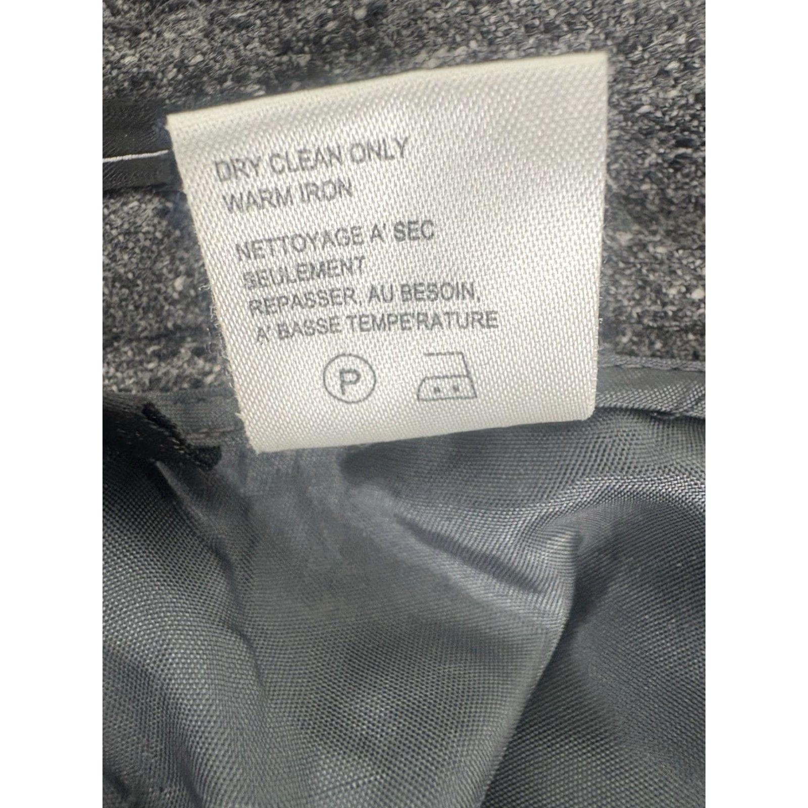CO VINTAGE Isda & Co Women's Wide Leg Dress Pants Wool Silk Spandex Gray 8 High Rise City Retro Size 30" / US 8 / IT 44 - 8 Thumbnail