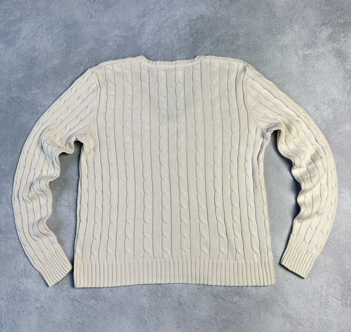 Polo Ralph Lauren Polo Ralph Lauren V-Neck Cable Knit Sweater size L Size L / US 10 / IT 46 - 2 Thumbnail