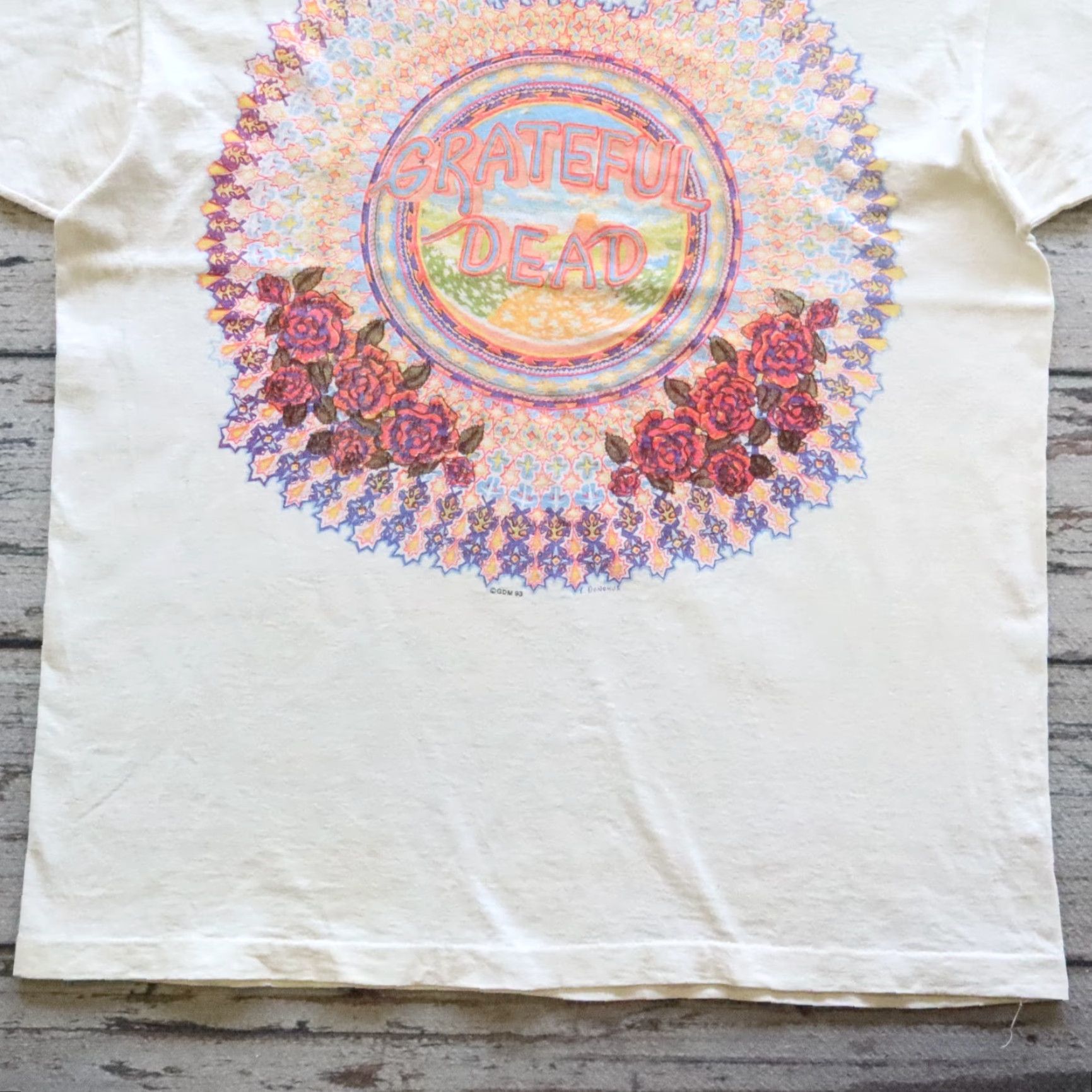 Vintage VINTAGE Grateful Dead Tshirt California '93 Tour Graphic XL White Mens Size US XL / EU 56 / 4 - 5 Thumbnail