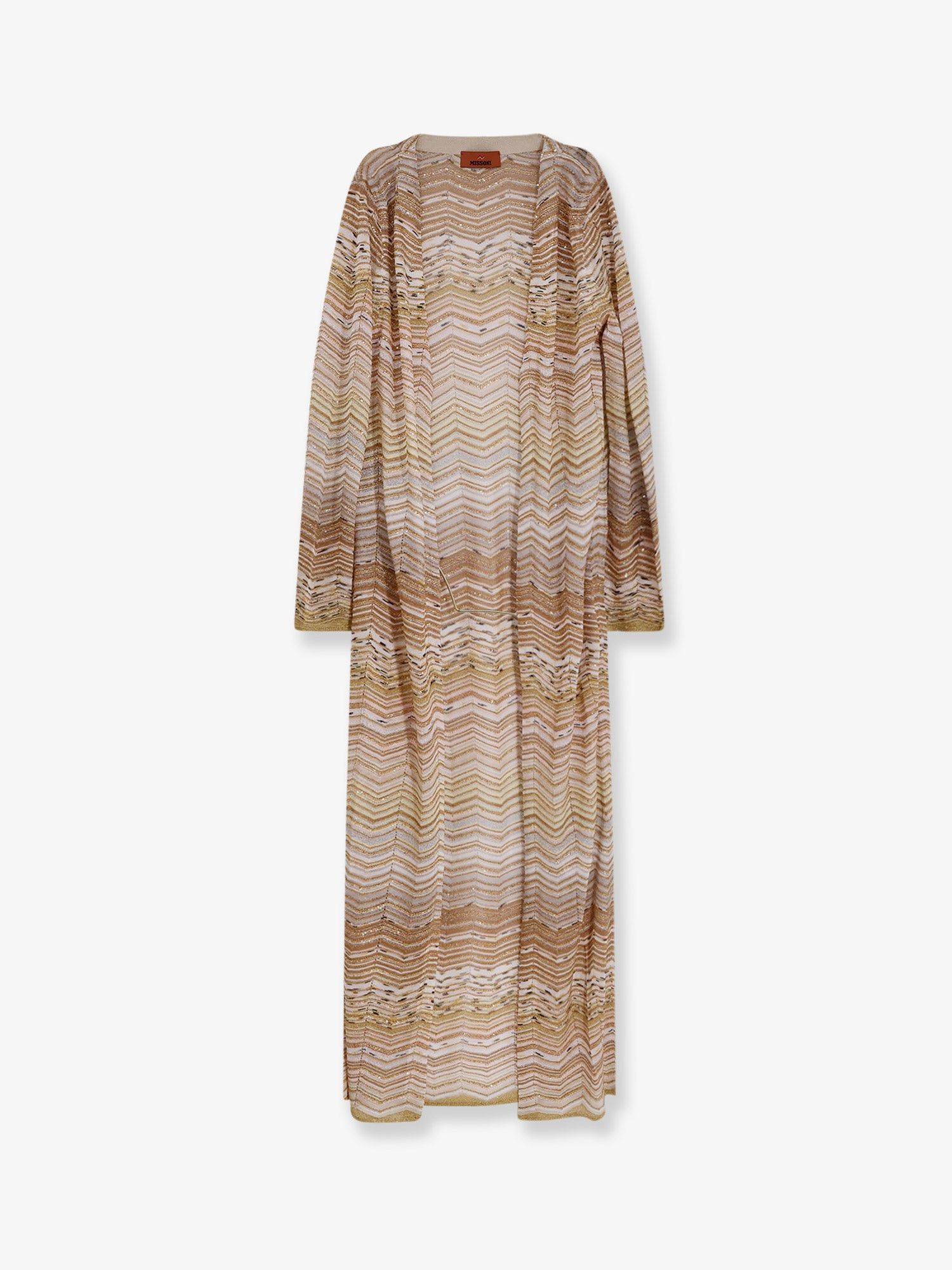 Missoni Long Chevron Motif Cardigan With All-Over Sequins Size S / US 4 / IT 40 - 1 Thumbnail