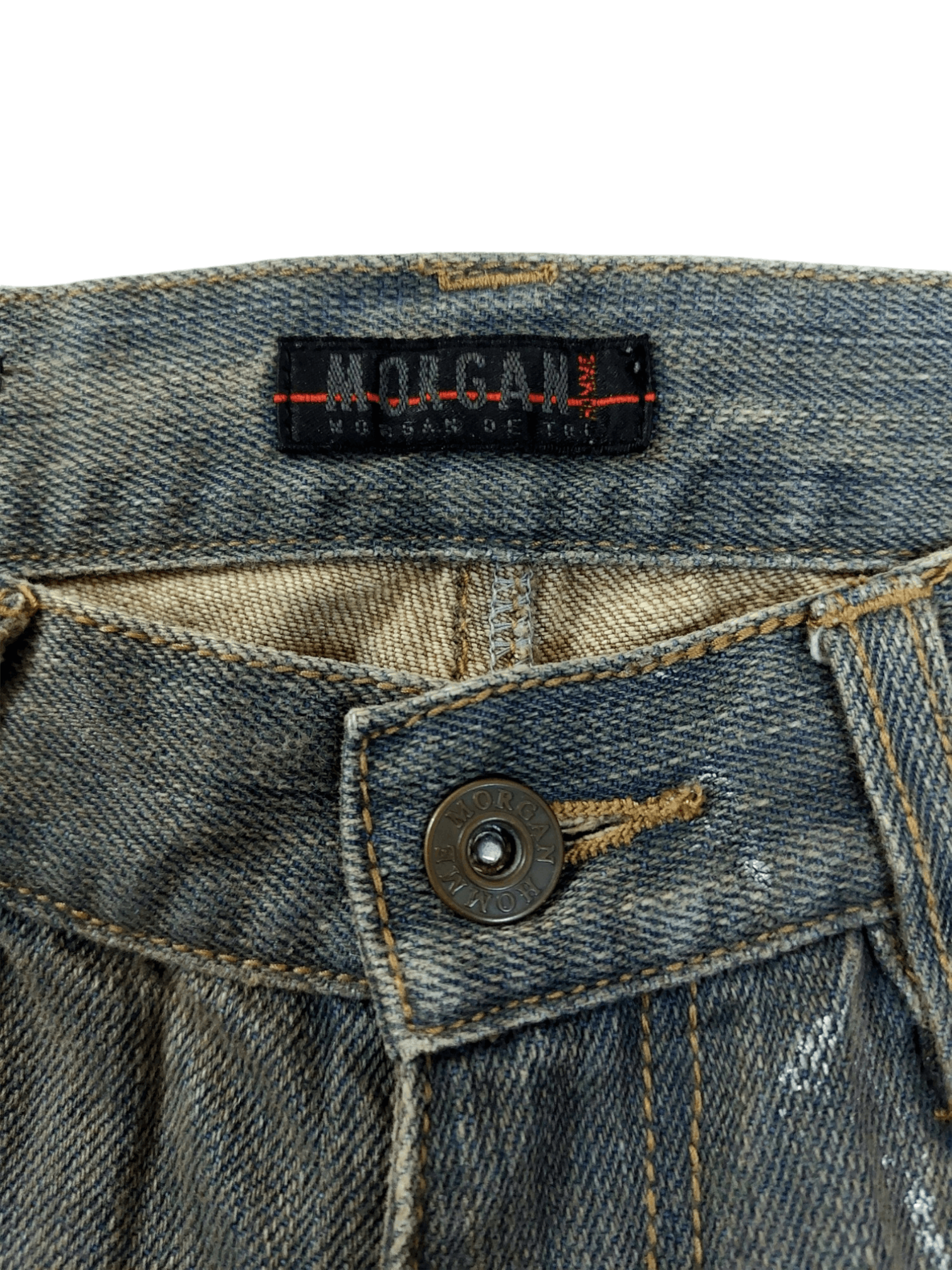 Morgan Homme Morgan Homme Acid Wash Rare Design Size US 29 - 9 Thumbnail